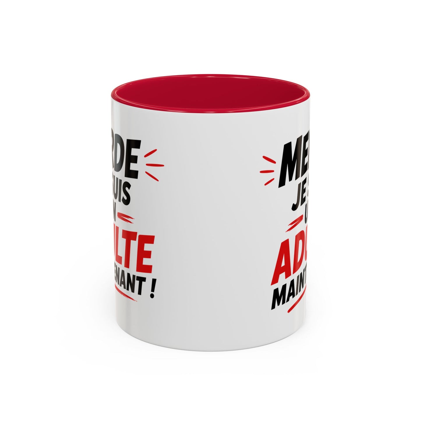 Tasse Merde Je Suis Un Adulte Maintenant – Mug Humour Adulte – Idée Cadeau Anniversaire 18 ans Homme Femme 325ml