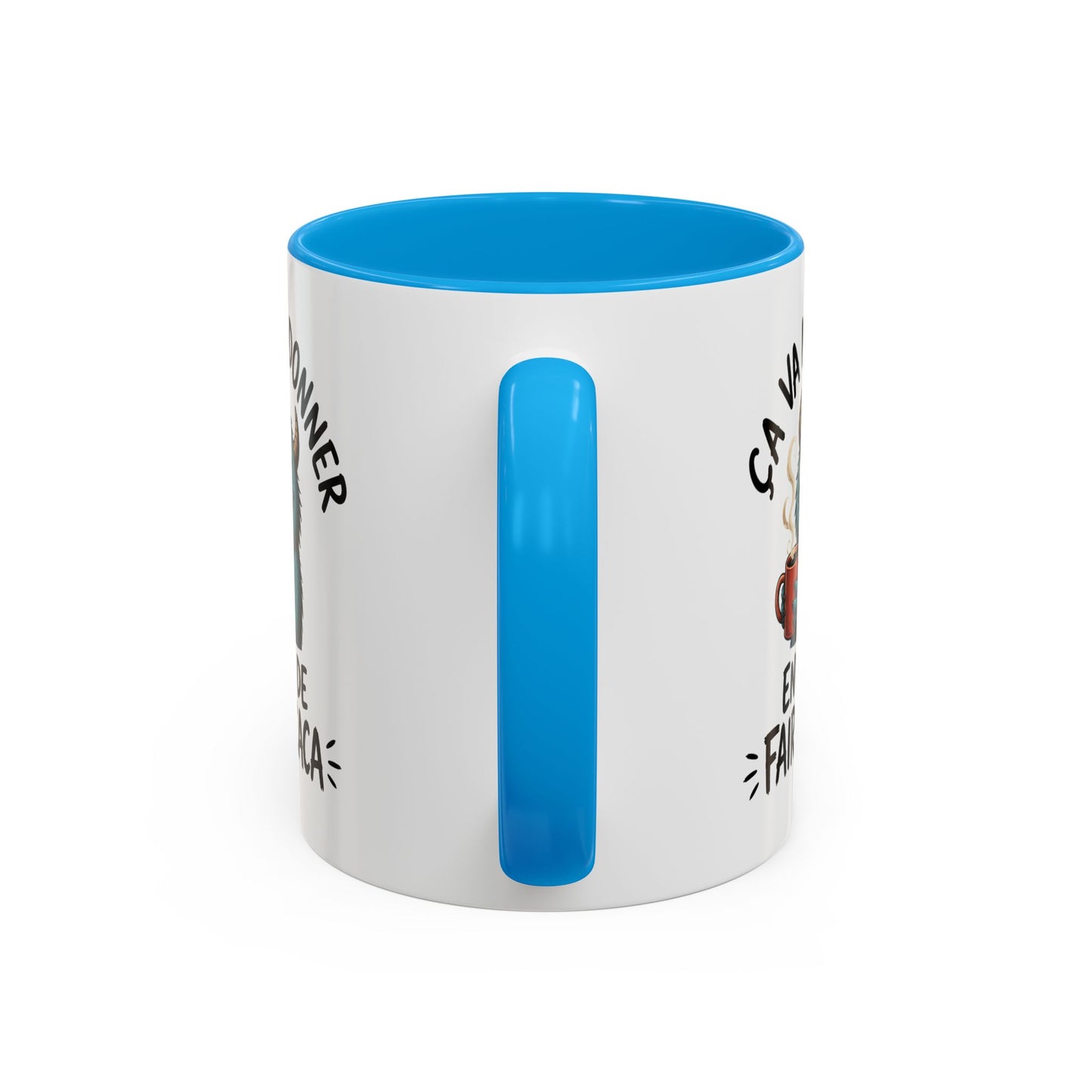 Mug Humoristique Monstre Bleu – Tasse Café Drôle – Cadeau Original Homme et Femme, Collègue Ami Noir Bleu Rouge
