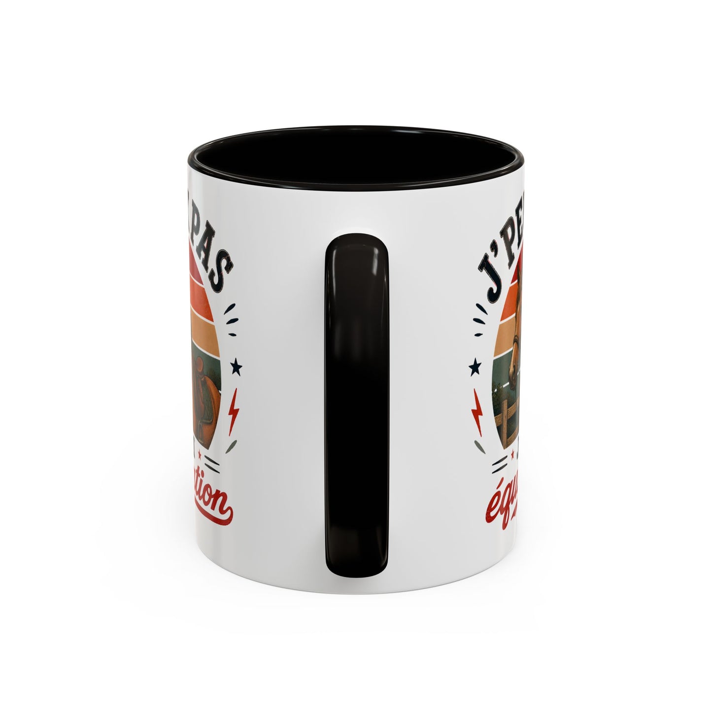 Tasse J’Peux Pas J’Ai Équitation – Mug Humour Cheval Vintage – Cadeau Cavalière Cavalier 325ml