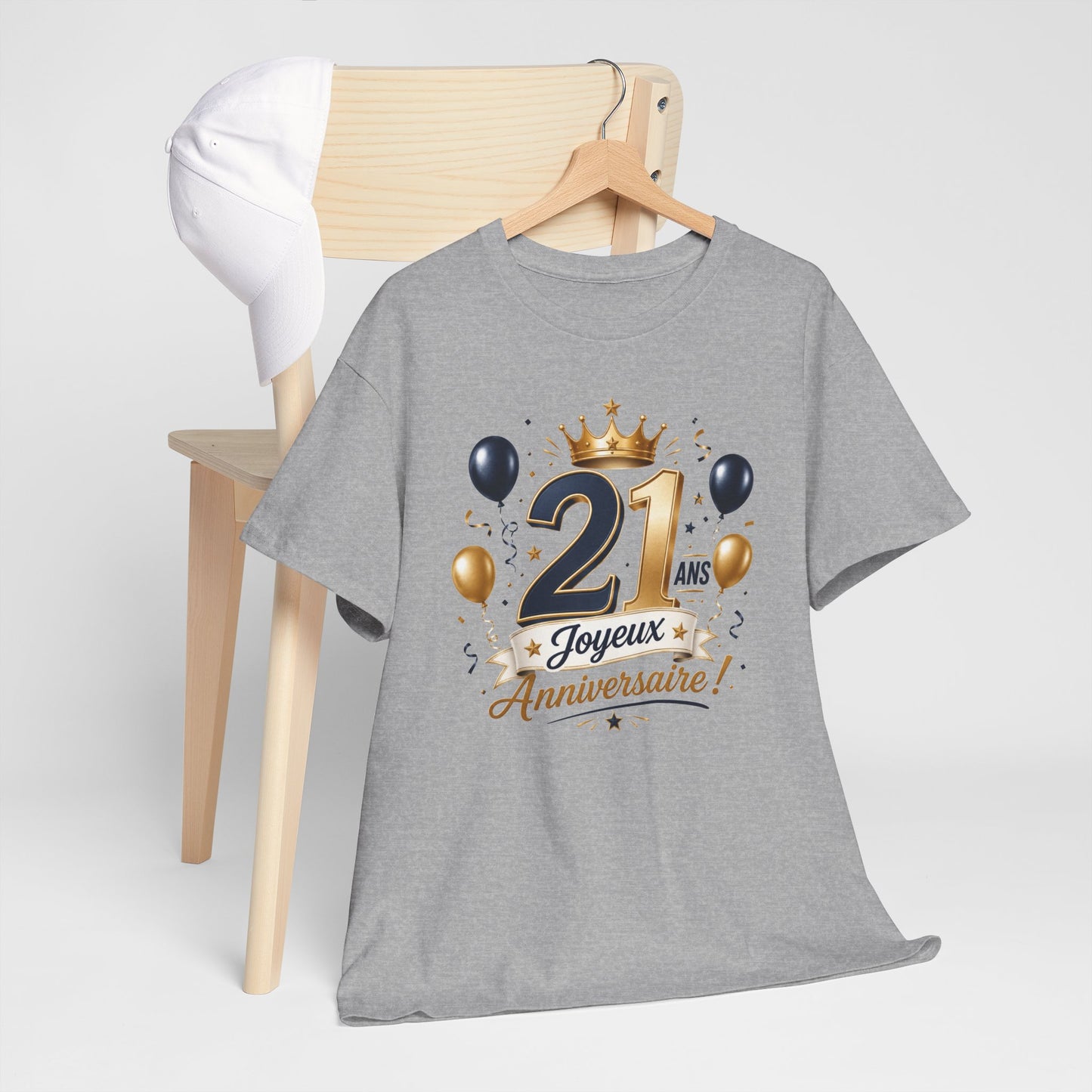 Tee Shirt Anniversaire 21 Ans Homme et Femme Joyeux Anniversaire Cadeau 21 Ans Idée Cadeau Adulte
