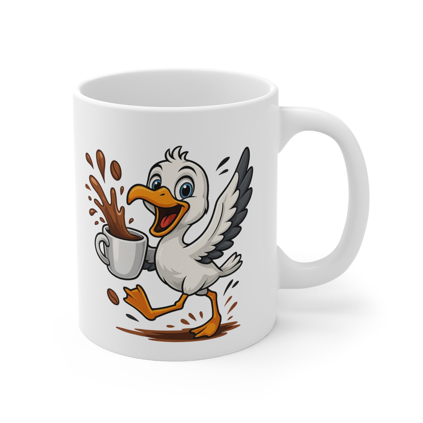 Tasse Mouette Amusante – Mug Café Cartoon Céramique 325ml – Cadeau Original Animal Mignon