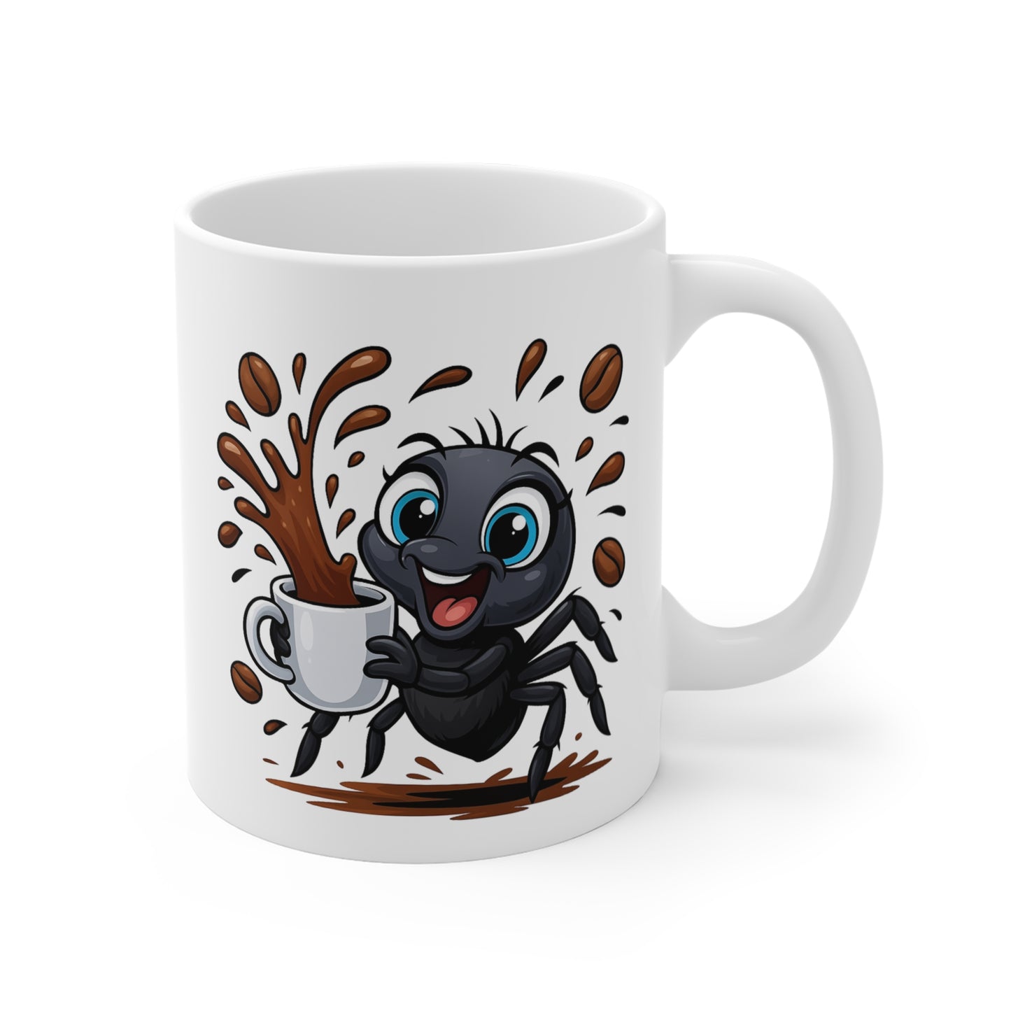 Mug Araignée Café – Tasse Céramique 325ml – Design Drôle et Mignon – Cadeau Original Amateur de Café