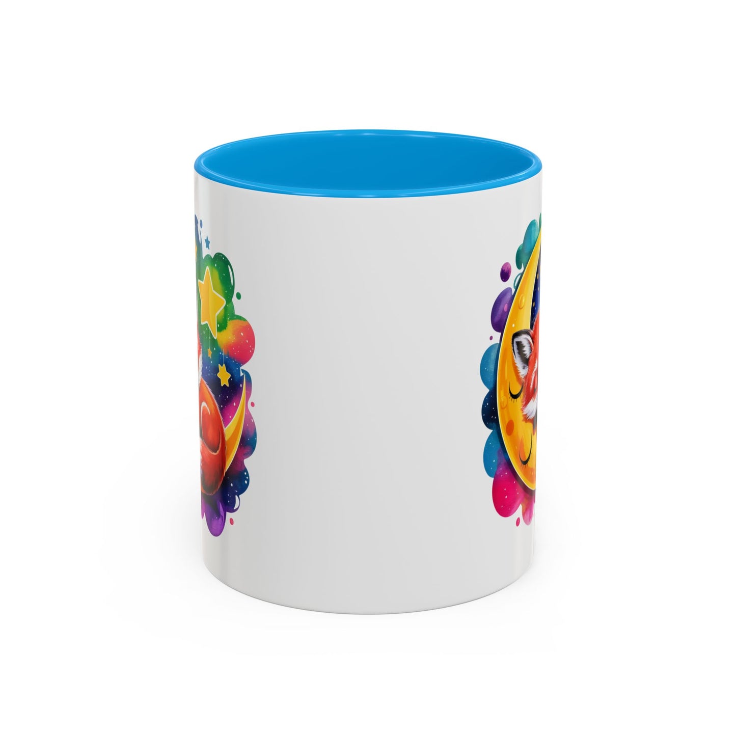 Mug Renard sur la Lune – Tasse Nuit Étoilée Kawaii – Cadeau Mignon et Relaxant – Céramique 325ml