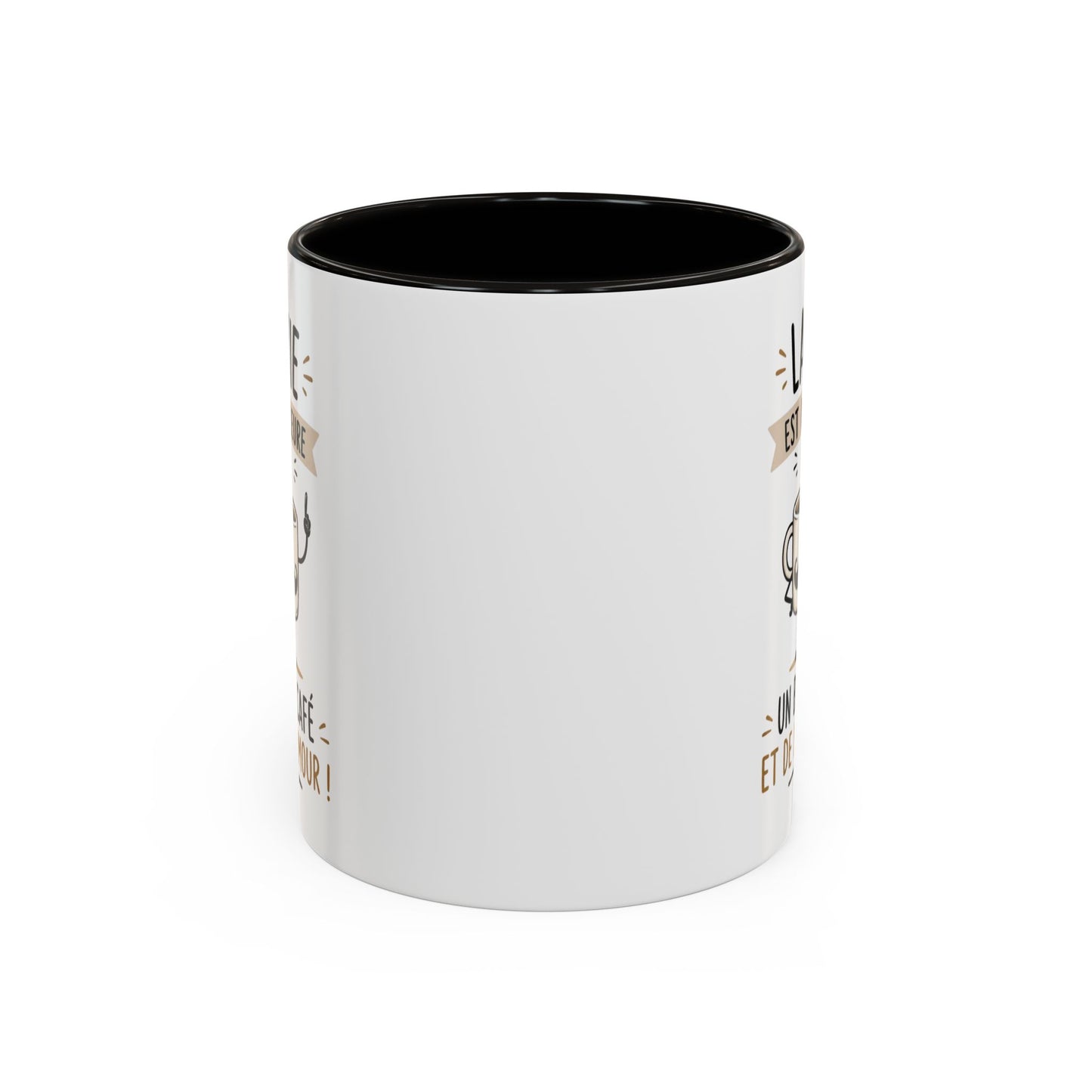 Mug Humour Café – La Vie Est Meilleure Avec Un Bon Café Et De L’Humour – Tasse Drôle Cadeau Original Céramique 325ml