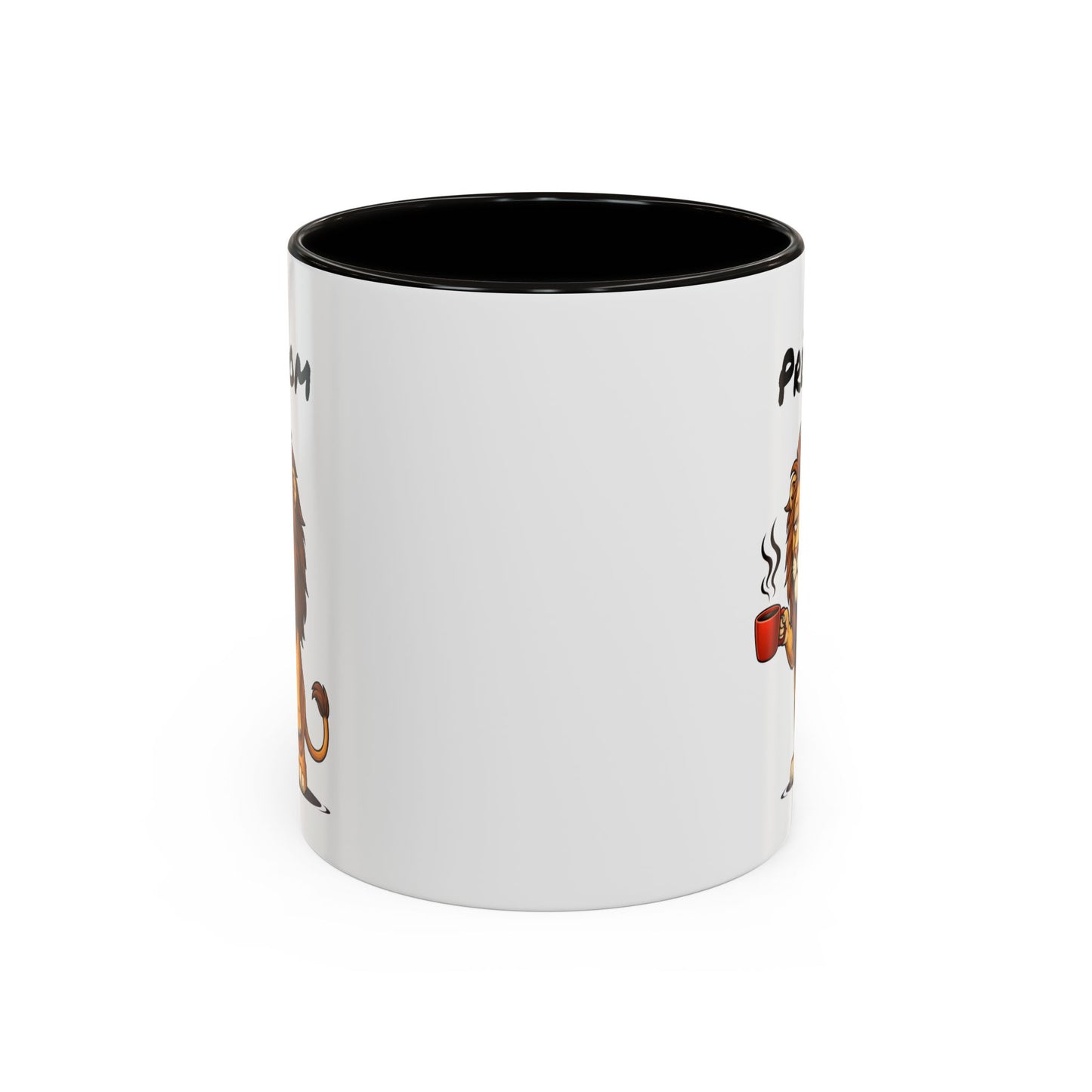 Tasse Lion avec Café – Mug Animal Sauvage Humoristique – Illustration Lion Fatigue 325ml