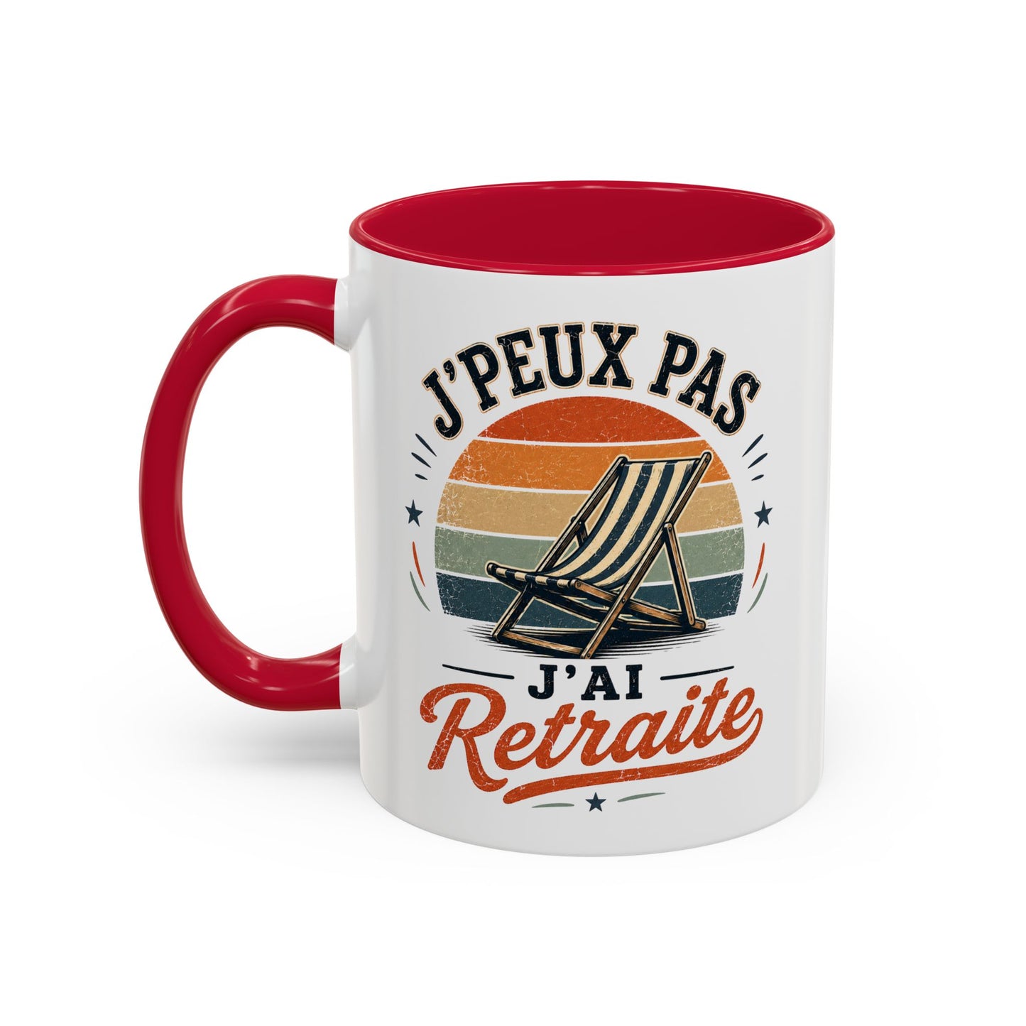 Tasse J’Peux Pas J’Ai Retraite – Mug Retraité Vintage Humoristique – Cadeau Départ Retraite Homme Femme 325ml