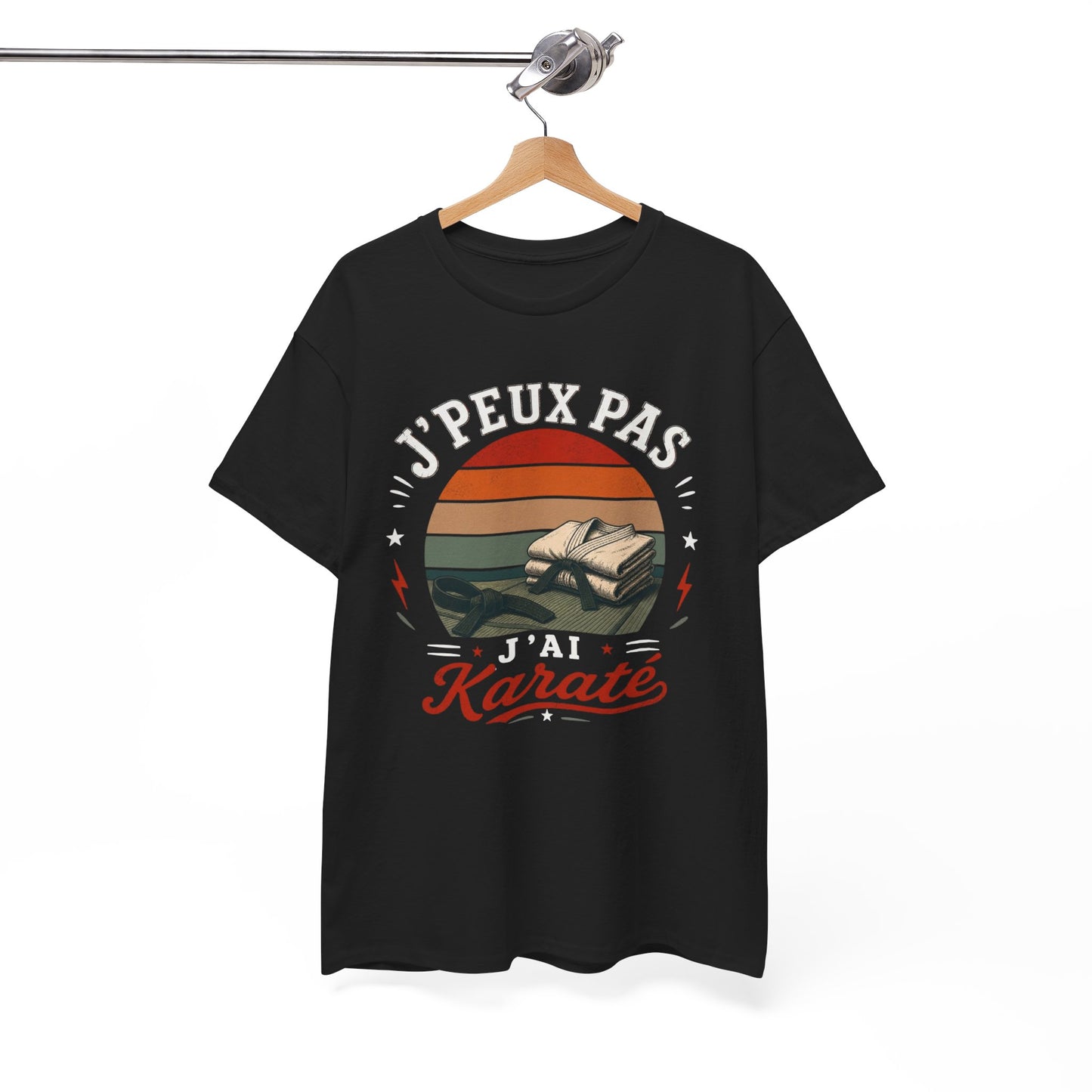 T-Shirt J’Peux Pas J’Ai Karaté – Tee Shirt Karatéka Vintage – Cadeau Arts Martiaux Dojo Ceinture Noire Homme Femme