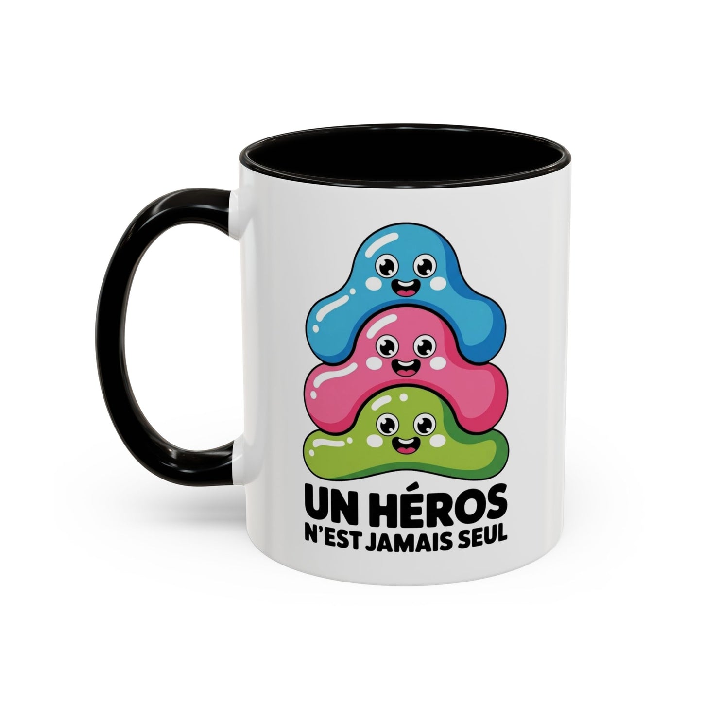 Mug Humour Bactéries – Tasse Microbes Drôles Citation Fun – Cadeau Original Humour – Céramique 325ml Noir Bleu Rouge