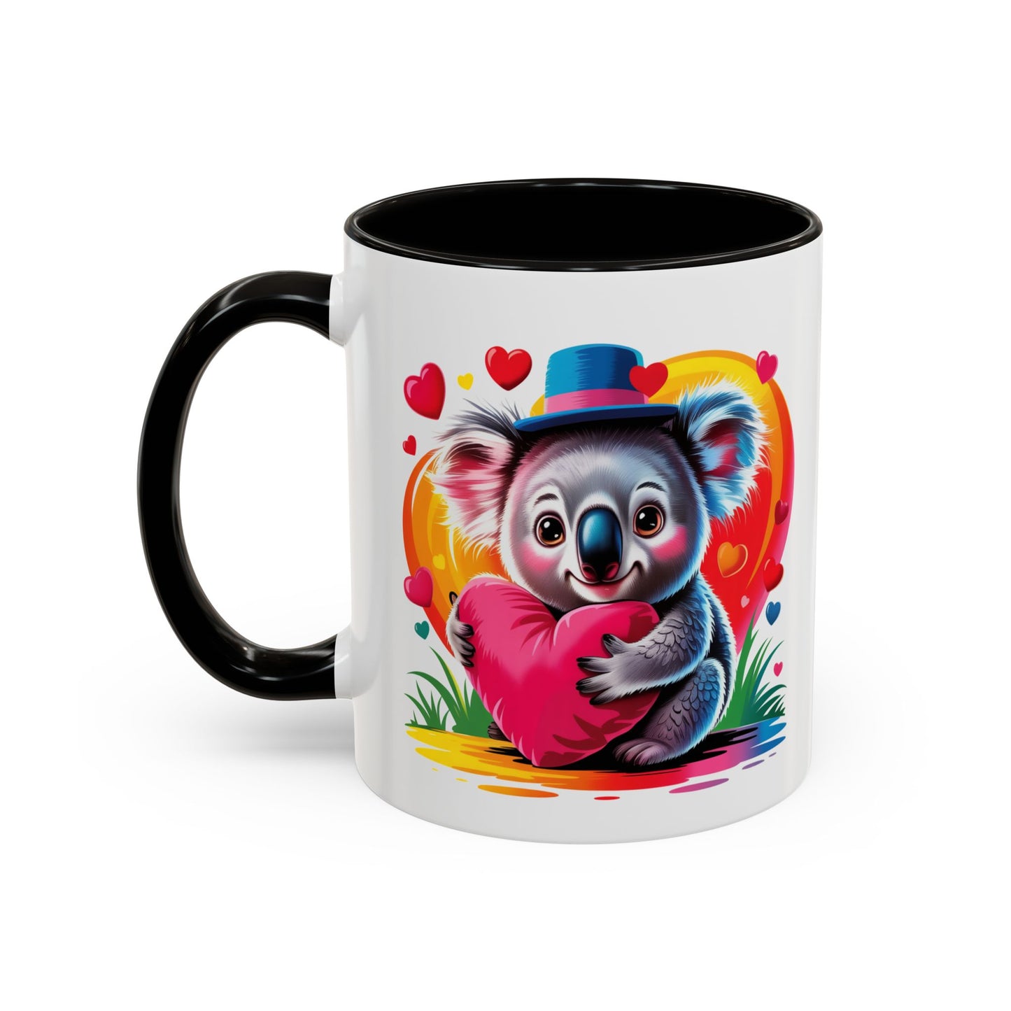 Mug Koala avec Cœur Rose – Tasse Kawaii Amour et Tendresse – Cadeau Original 325ml