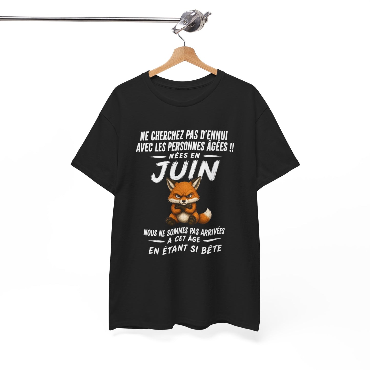Tee-Shirt Retraité Juin Humour – Cadeau Anniversaire Senior Homme Femme – Renard Drôle Retraite