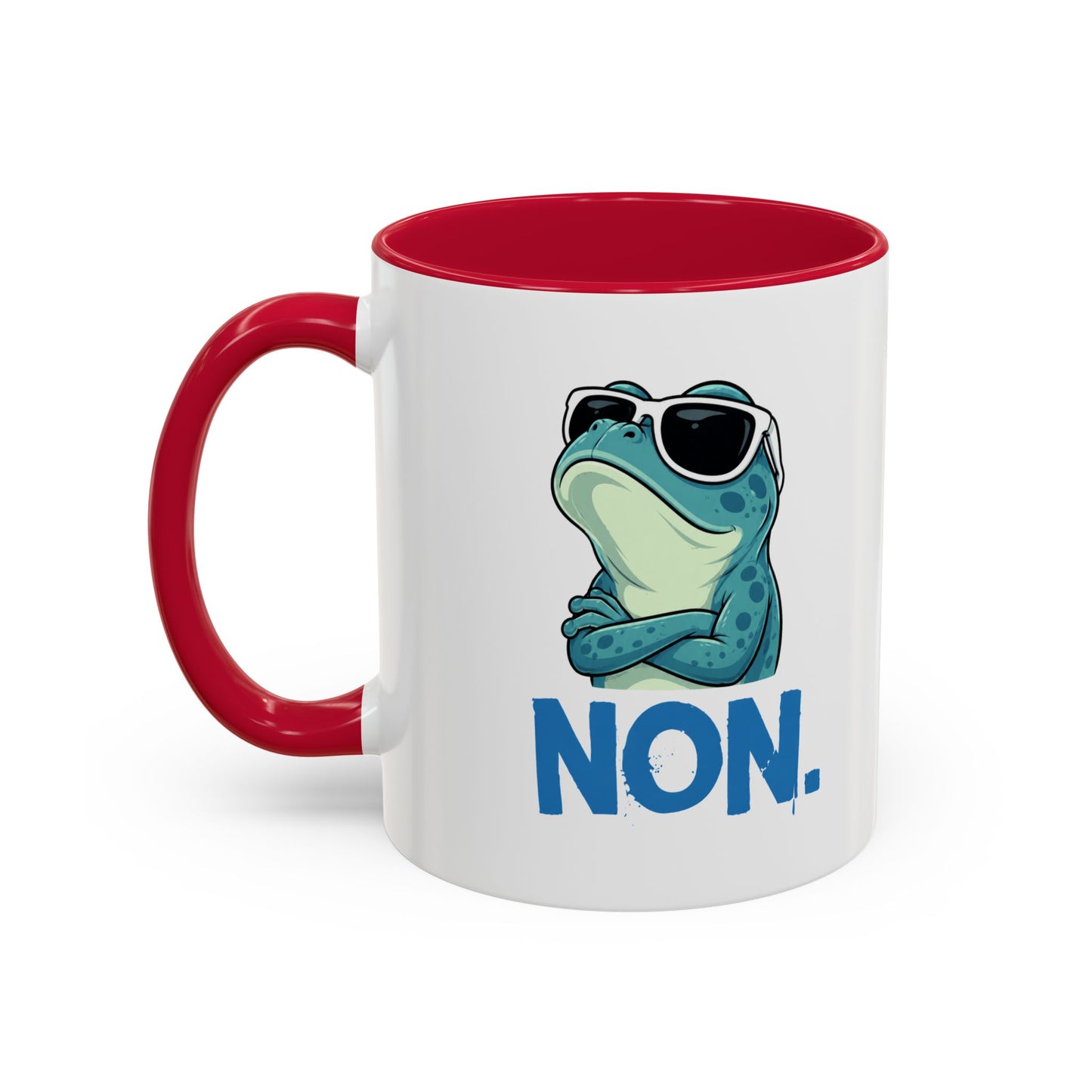 Tasse Grenouille Drôle Homme Femme – Mug Non. – Cadeau Humour Réponse Courte 325 ml