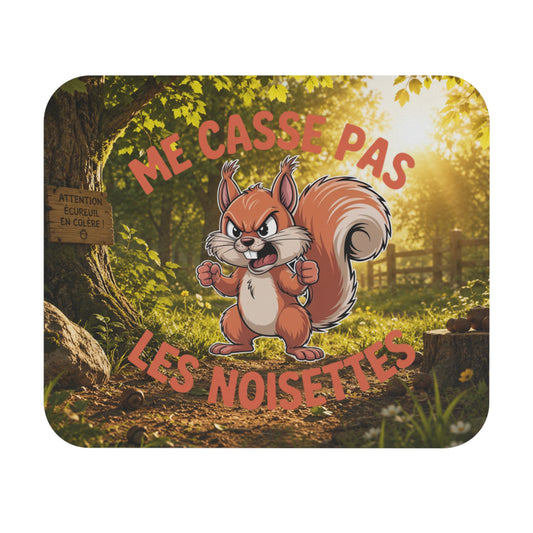 Tapis de Souris 22x18cm Me Casse Pas Les Noisettes – Cadeau Humour Écureuil Homme Femme – Design Animal Drôle – Accessoire Bureau Gaming