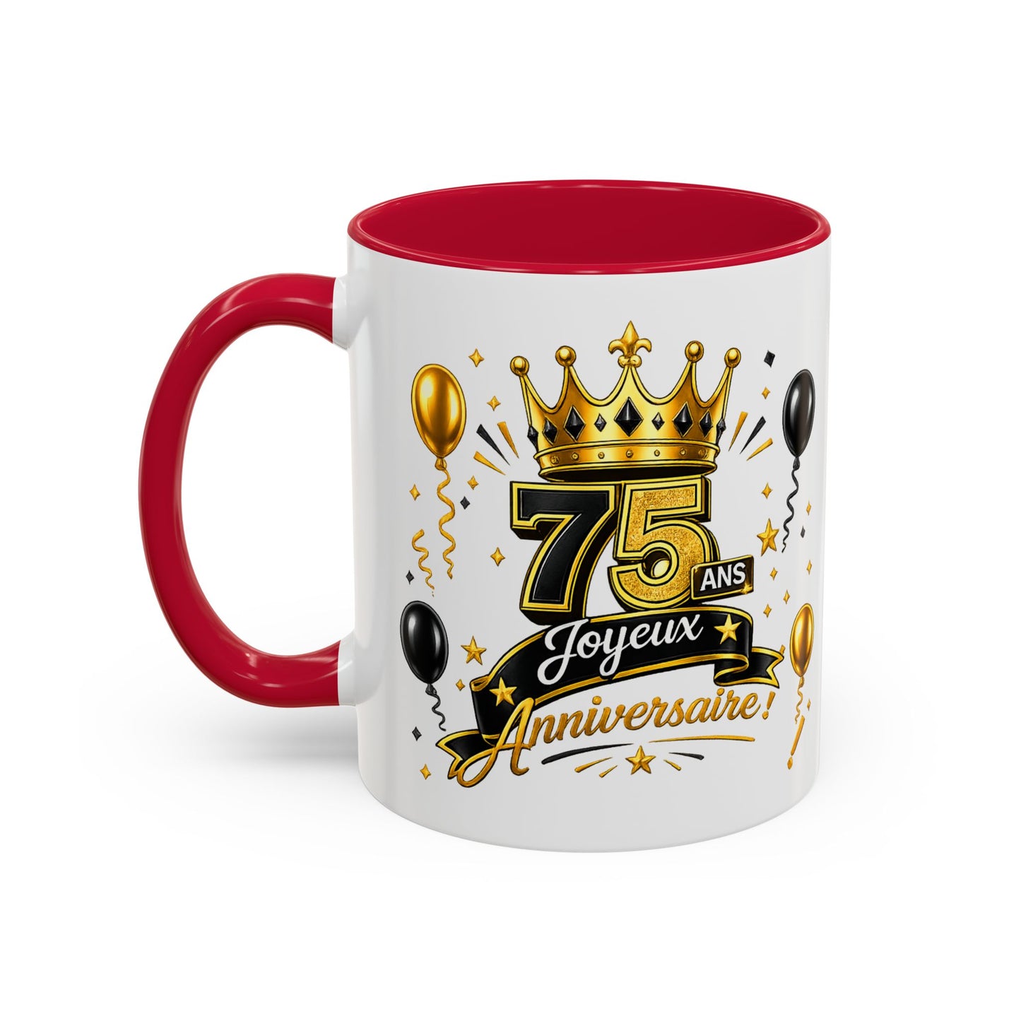 Mug Joyeux 75 Ans – Tasse Anniversaire 75 Ans – Cadeau Original pour Femme Homme – Idée Cadeau 75e Anniversaire