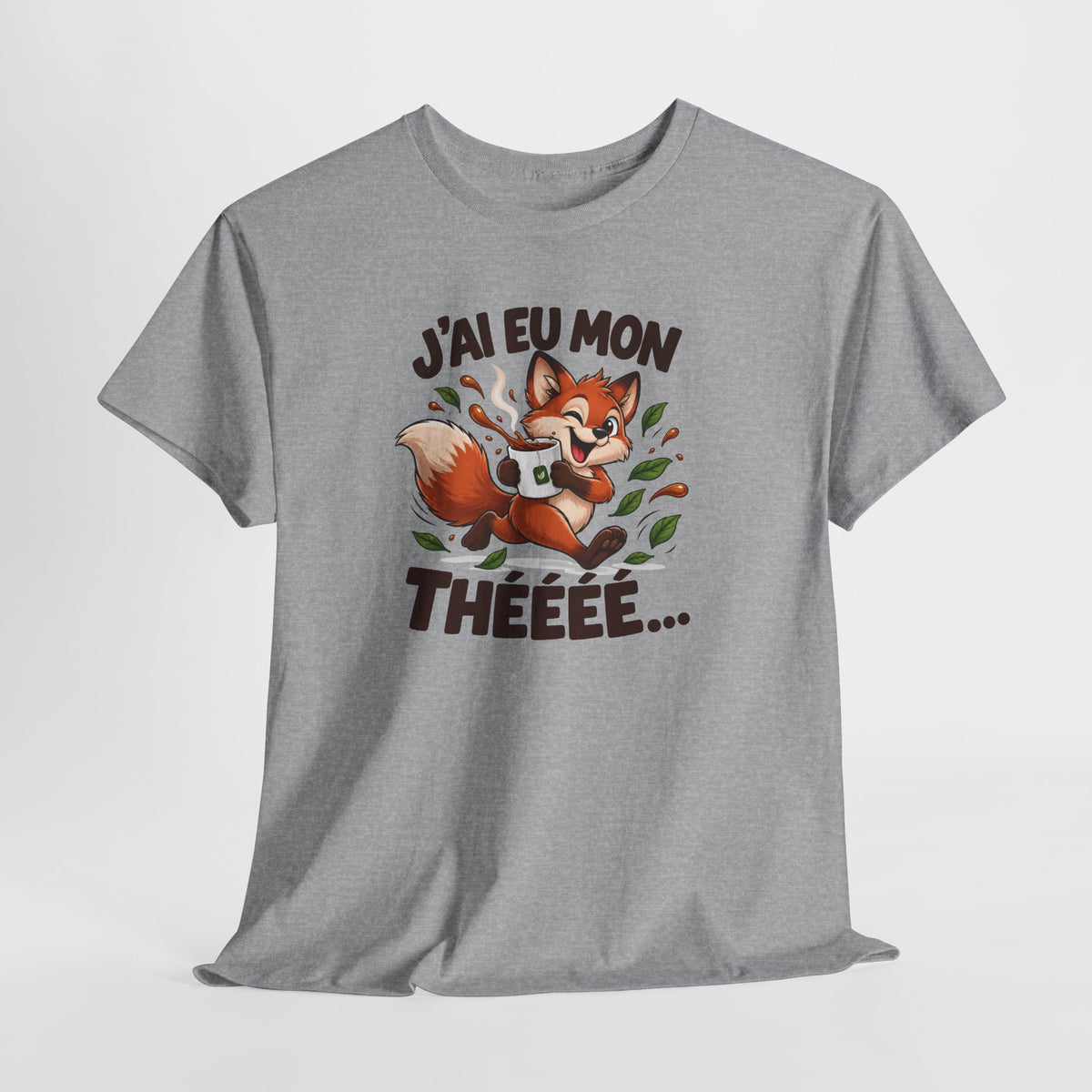 Tee Shirt Thé Homme Femme – J’ai Eu Mon Thé – T-Shirt Humour Renard Amoureux du Thé Cadeau Original