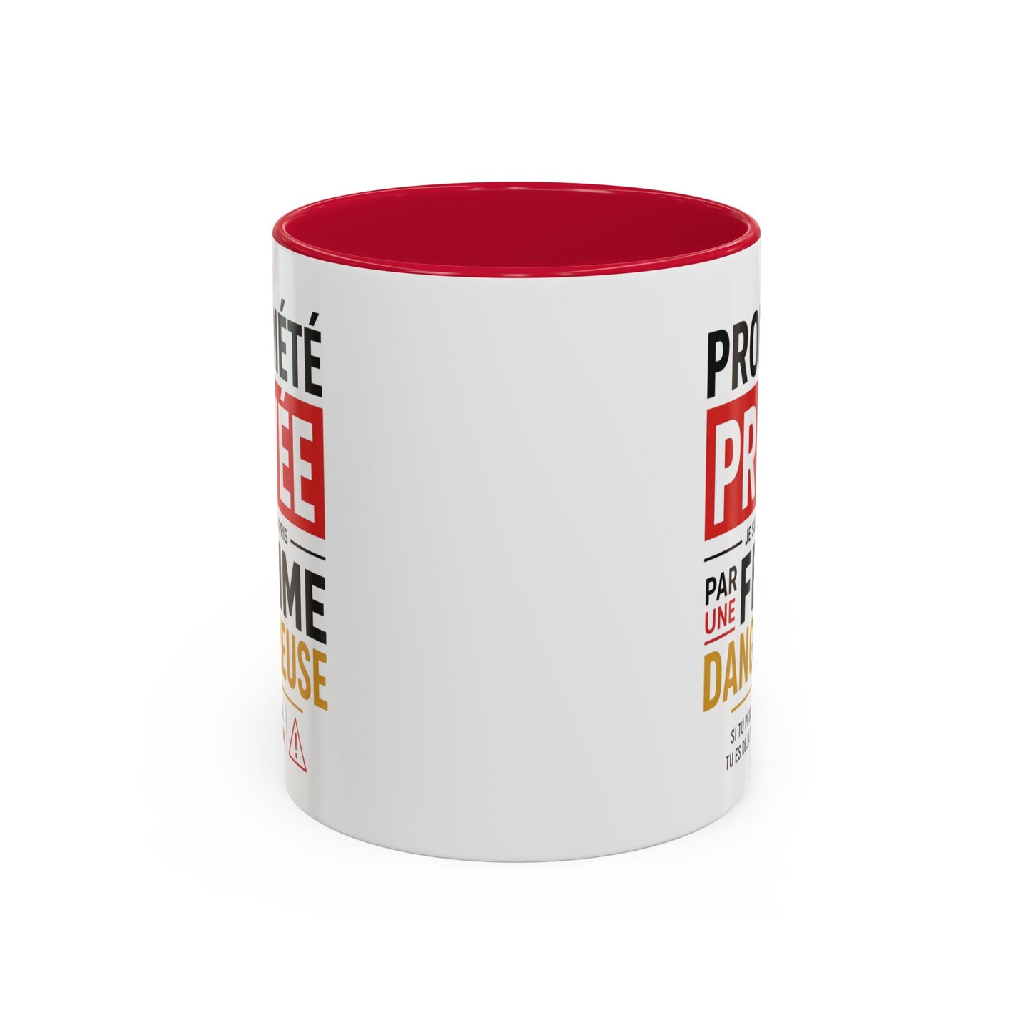 Mug Humour Homme – Propriété Privée Pris par une Femme Dangereuse – Tasse Drôle Couple Amour Cadeau Mari Petit Ami Céramique 325ml