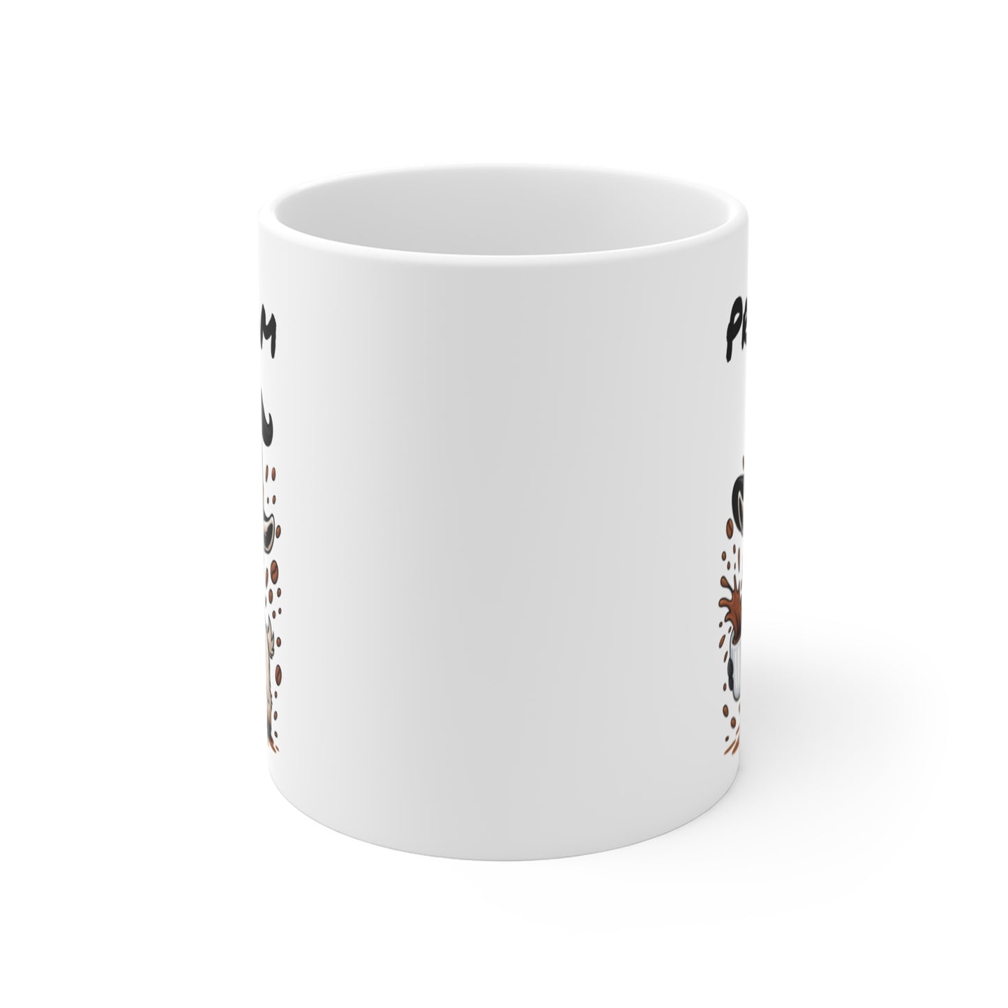 Tasse Personnalisable Chèvre Sorcière Café – Mug Prénom Céramique 325ml – Cadeau Drôle Halloween Animal Illustré