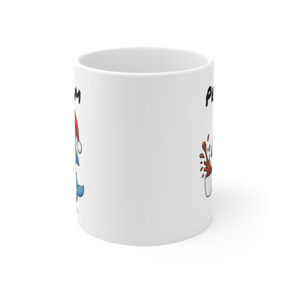Tasse Personnalisable Dauphin Noël – Mug Prénom Céramique 325ml – Cadeau Fêtes Mignon