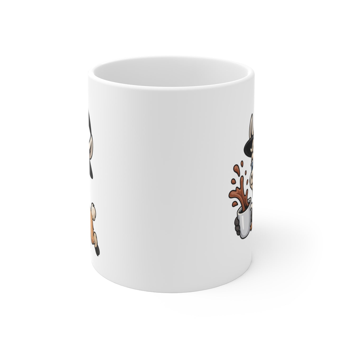 Mug Lama Sorcier Café – Tasse Céramique 325ml – Illustration Drôle Halloween Animal