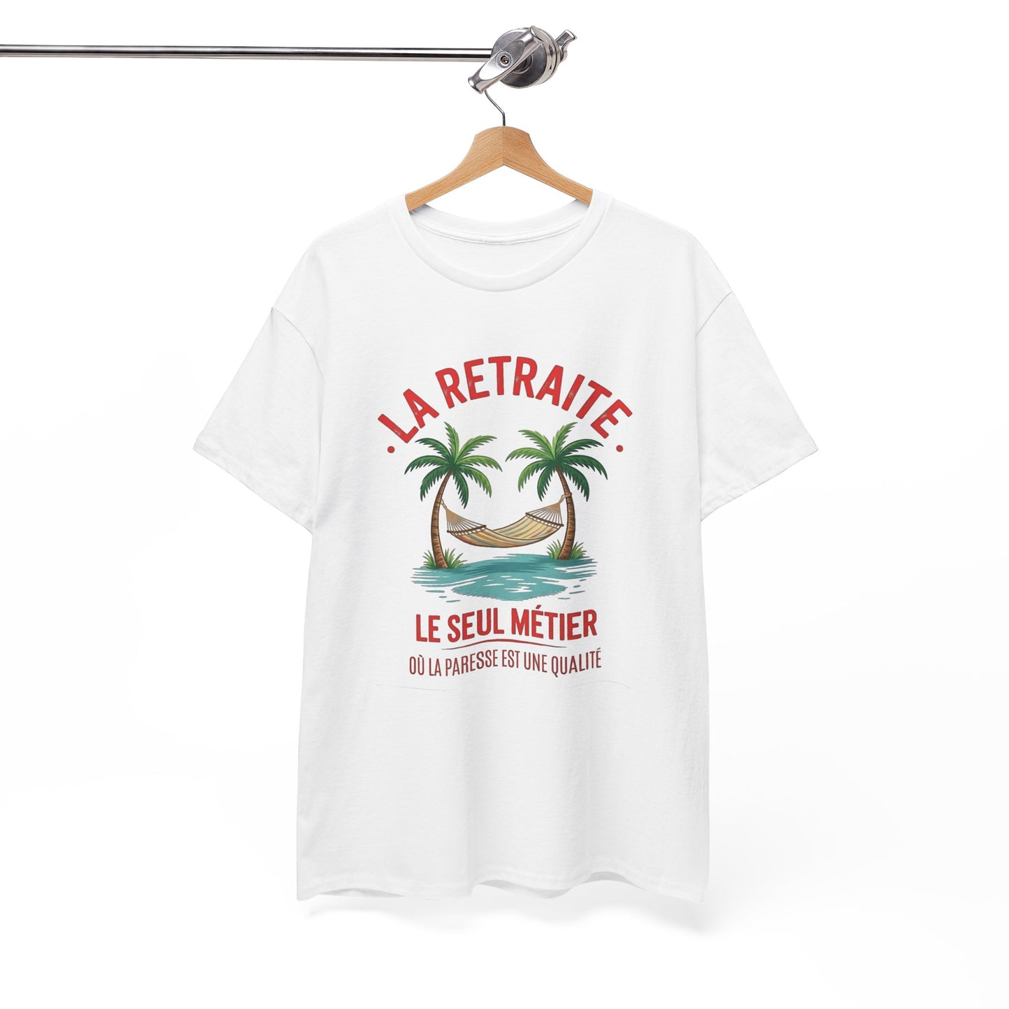 Tee Shirt Homme et Femme Retraite Humour Cadeau Retraité Départ en Retraite Vacances Repos Hamac Collègue