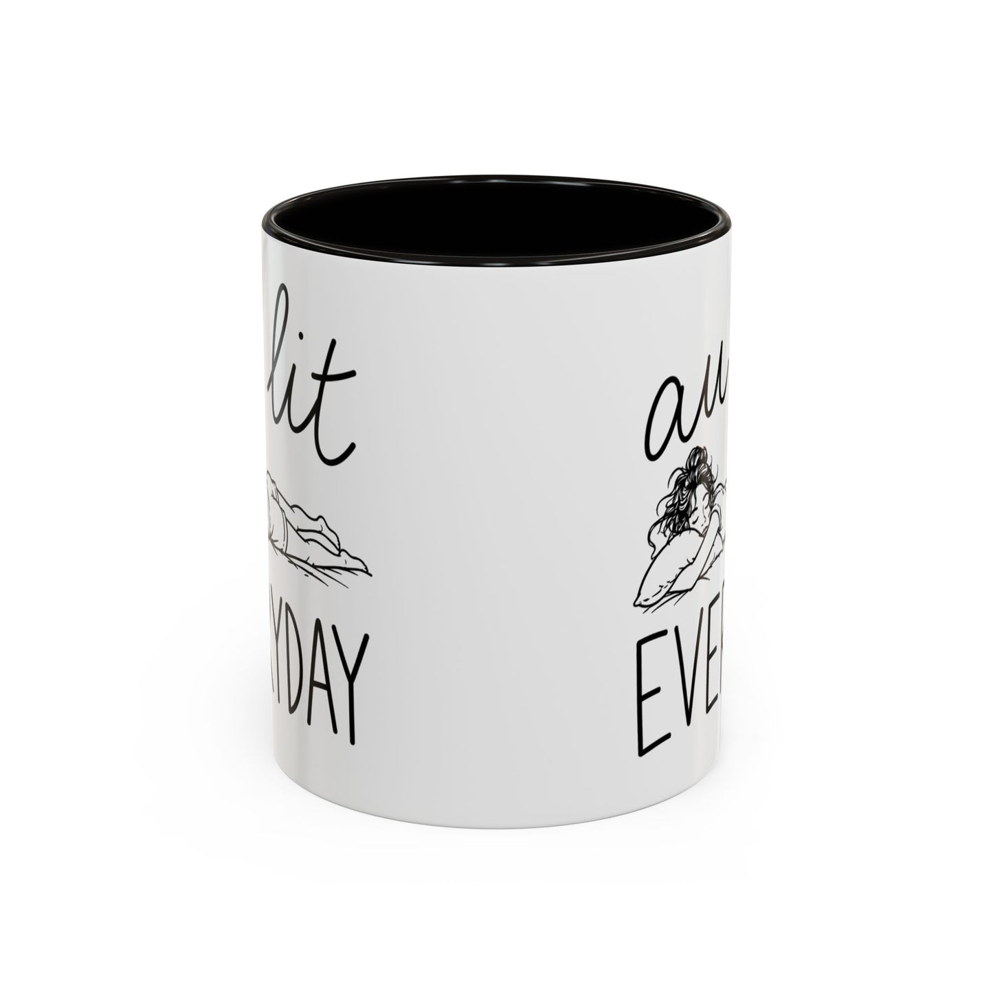 Mug Femme Fatigue et Détente – “Au Lit Everyday” – Tasse Humour Femme Dormir Relax – Cadeau Original Femme – Céramique 325ml Noir Bleu Rouge
