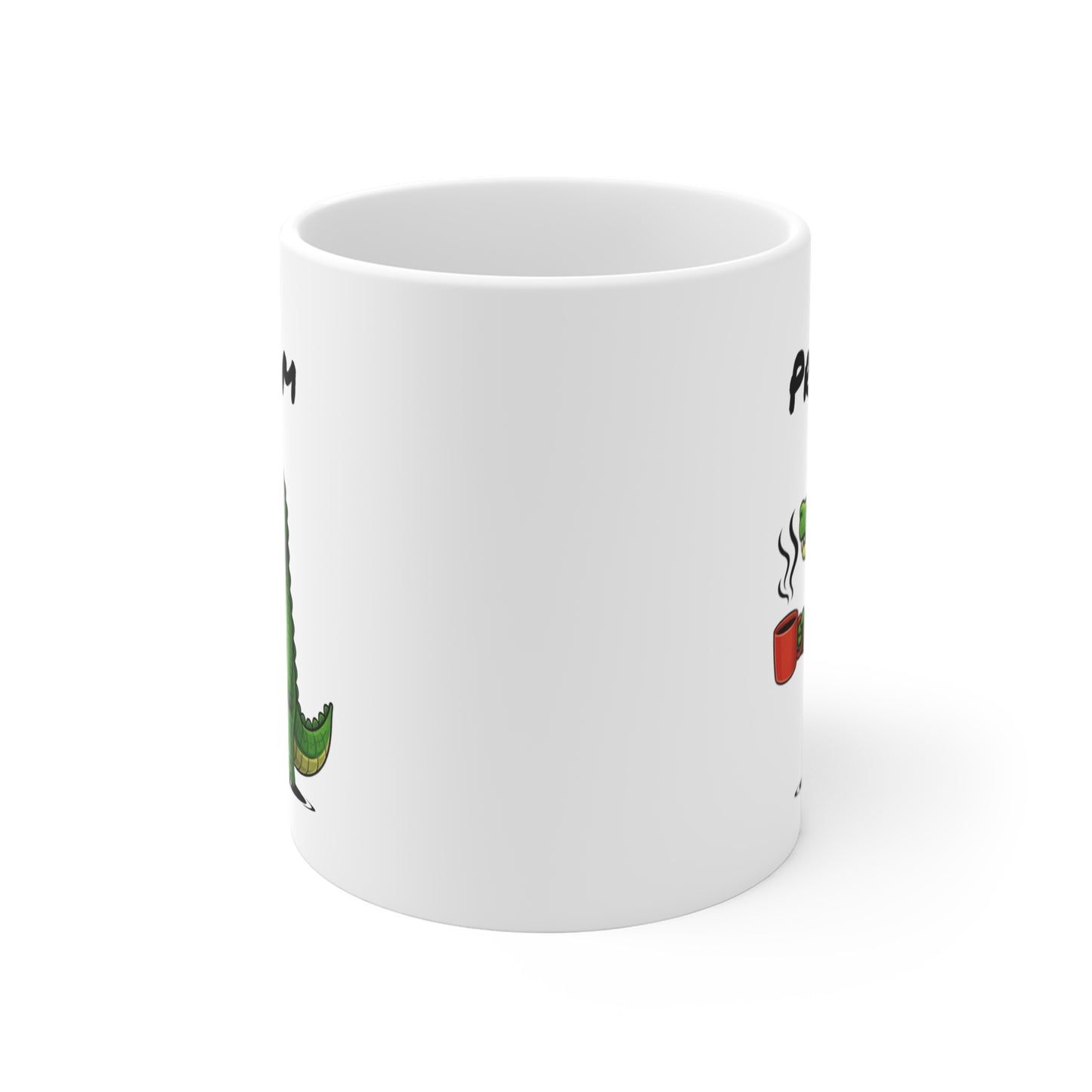 Mug Crocodile Personnalisable 325ml – Tasse Café Humour Animal Drôle Matin Difficile Cadeau Original
