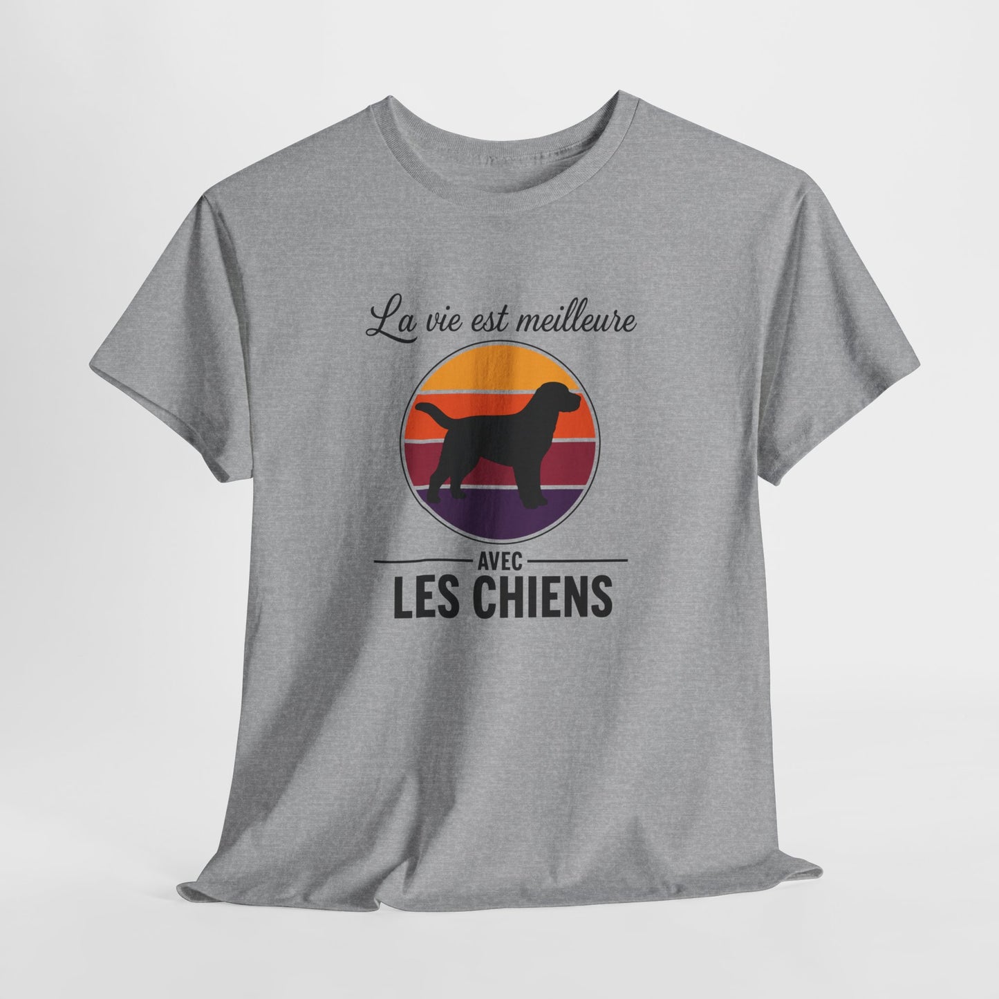 T-Shirt Chien Homme et Femme – Cadeau Amoureux des Chiens – Passion Animaux Compagnon Canin – Idée Cadeau Maître Maîtresse Chien