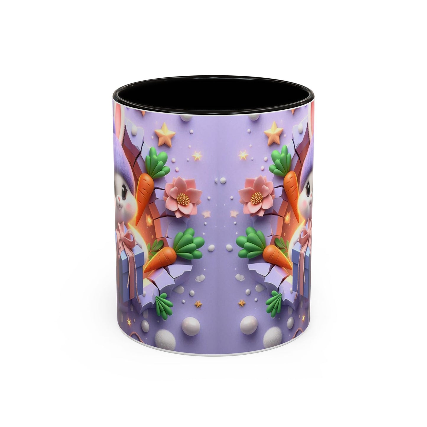 Mug Lapin Kawaii avec Cadeau – Tasse Bunny Adorable Style Pastel et Carottes – Cadeau Mignon 325ml