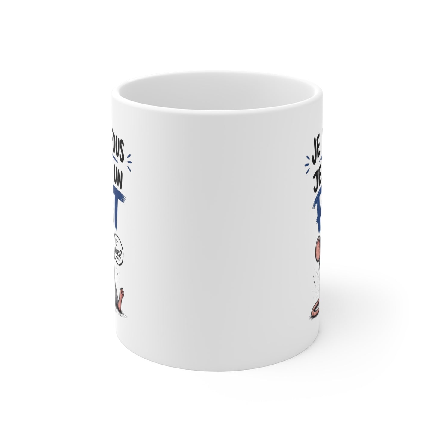 Tasse Je M’en Fous Je Suis Un Rat – Mug Humour Souris Sarcastique – Cadeau Drôle Homme Femme 325ml