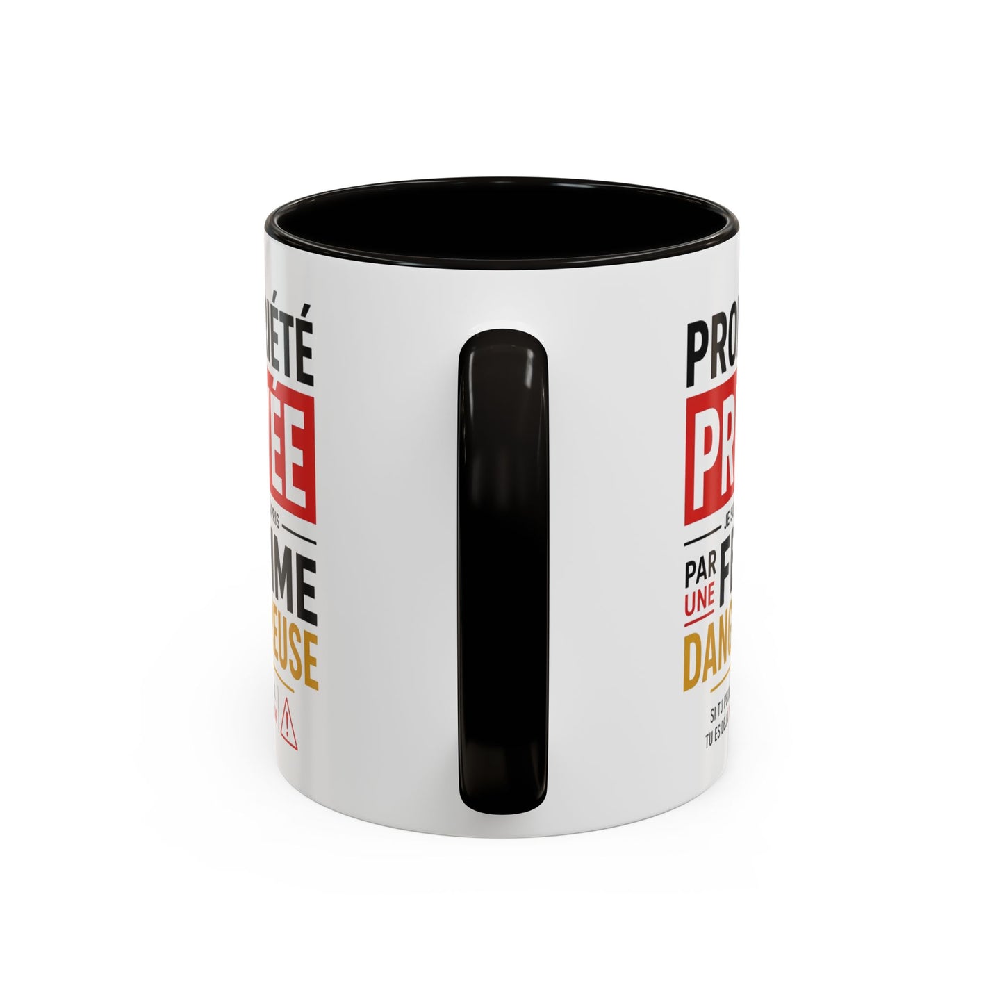 Mug Humour Homme – Propriété Privée Pris par une Femme Dangereuse – Tasse Drôle Couple Amour Cadeau Mari Petit Ami Céramique 325ml