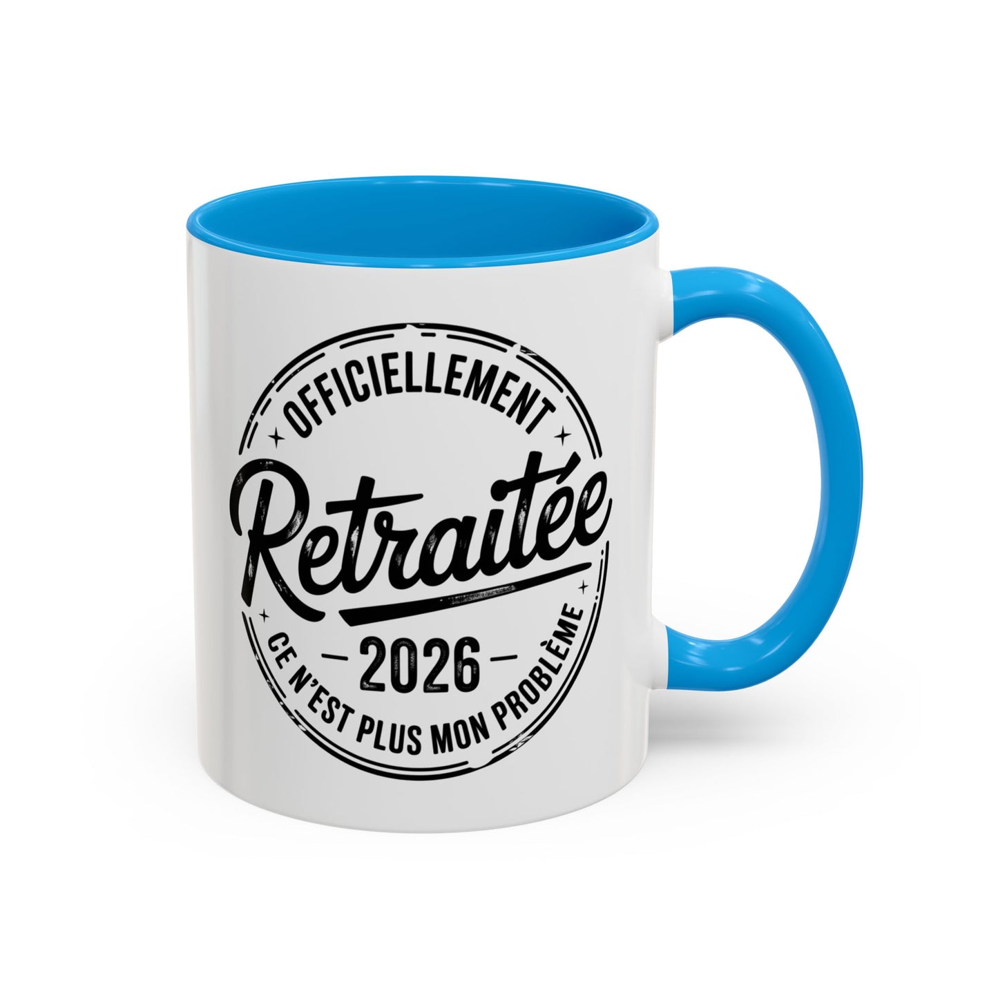 Mug Retraite 2026 Femme – Tasse Officiellement Retraitée Vintage – Cadeau Départ Collègue Femme