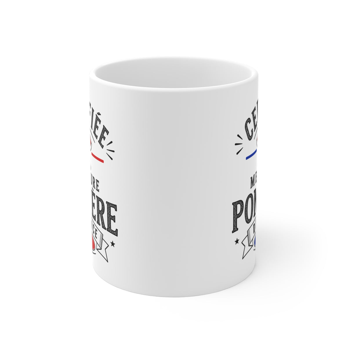 Mug Pompière Femme – Certifiée Meilleure Pompière de France – Tasse Métier – Cadeau Original Femme Pompier