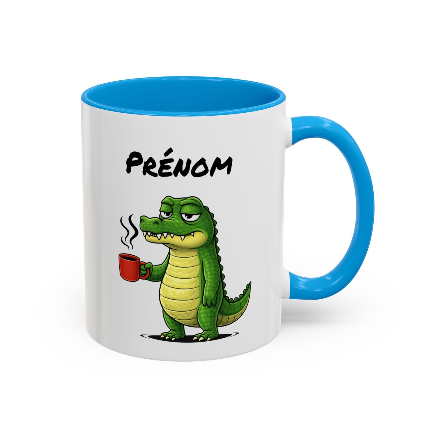 Mug Crocodile Personnalisable 325ml – Tasse Café Humour Animal Drôle Matin Difficile Cadeau