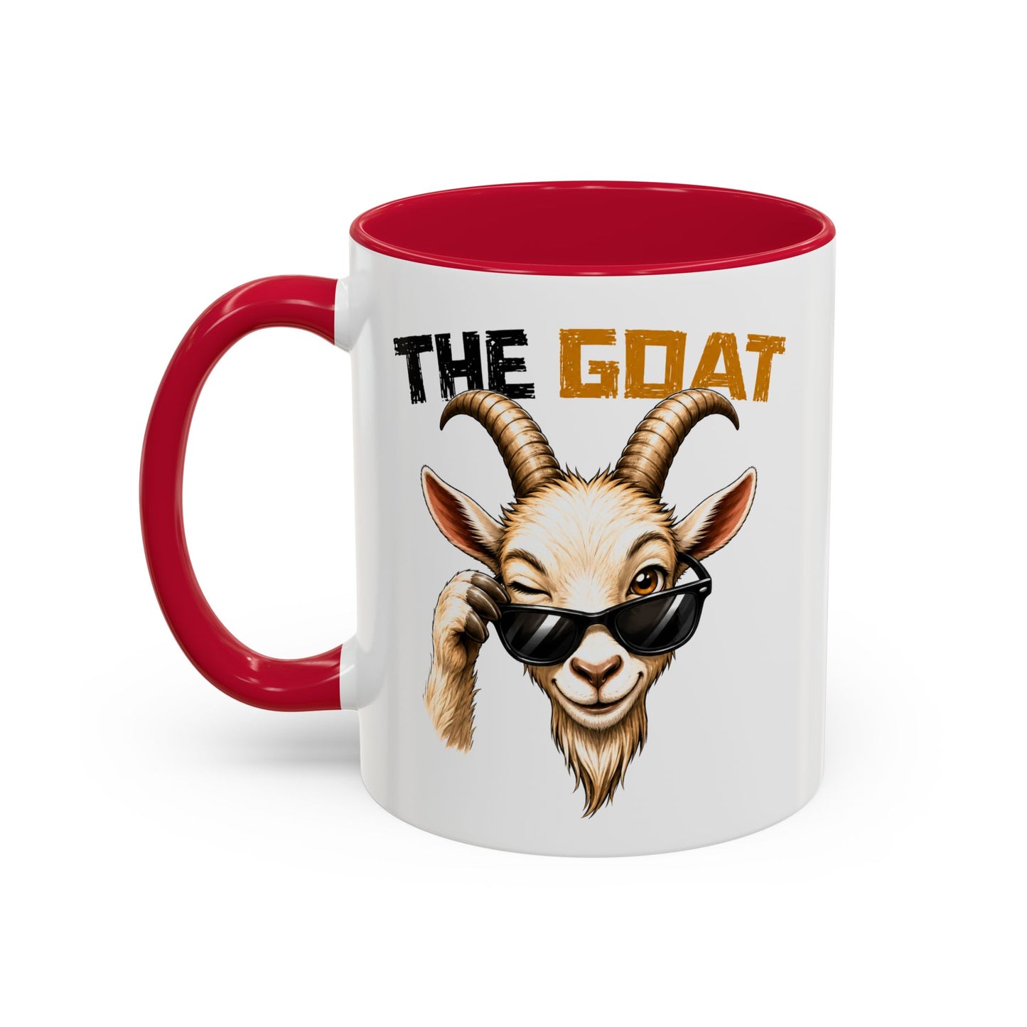 Tasse Humoristique Chèvre “The Goat” – Mug Animal Drôle et Stylé avec Lunettes – Cadeau Fun 325ml