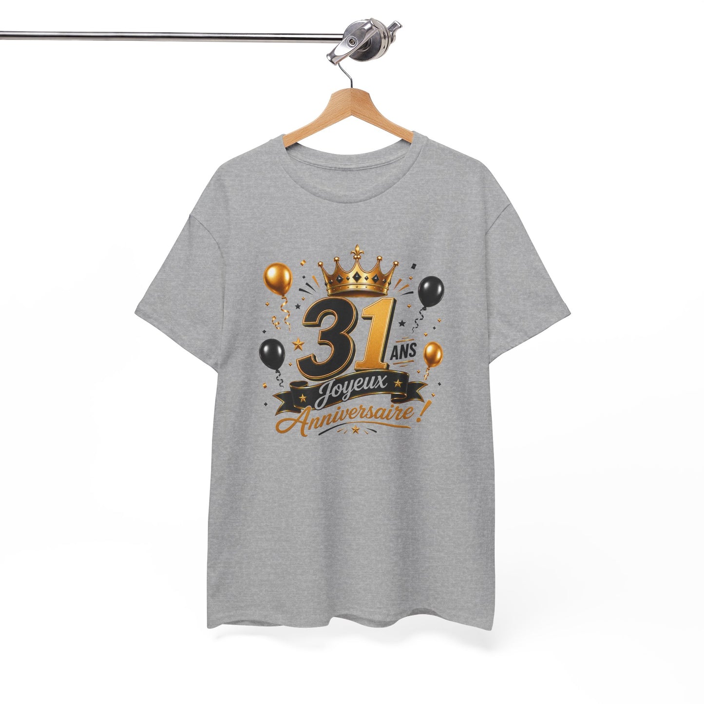 Tee Shirt Anniversaire 31 Ans Homme et Femme Joyeux Anniversaire Cadeau 31 Ans Idée Cadeau Adulte