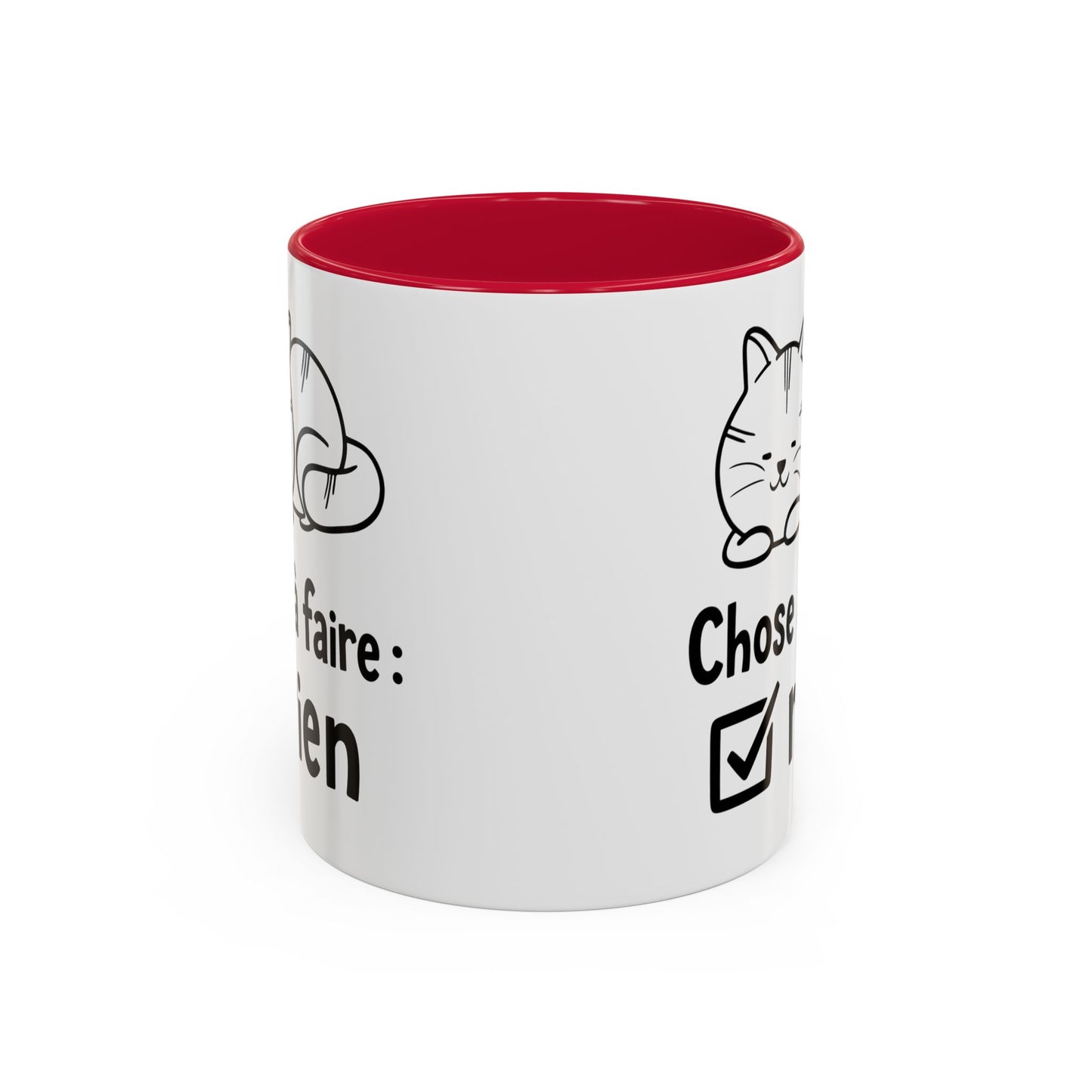 Tasse Chat Homme et Femme – Choisir de Ne Rien Faire – Mug Humour Chat Paresseux – Cadeau Original pour Amoureux des Chats – 325 ml