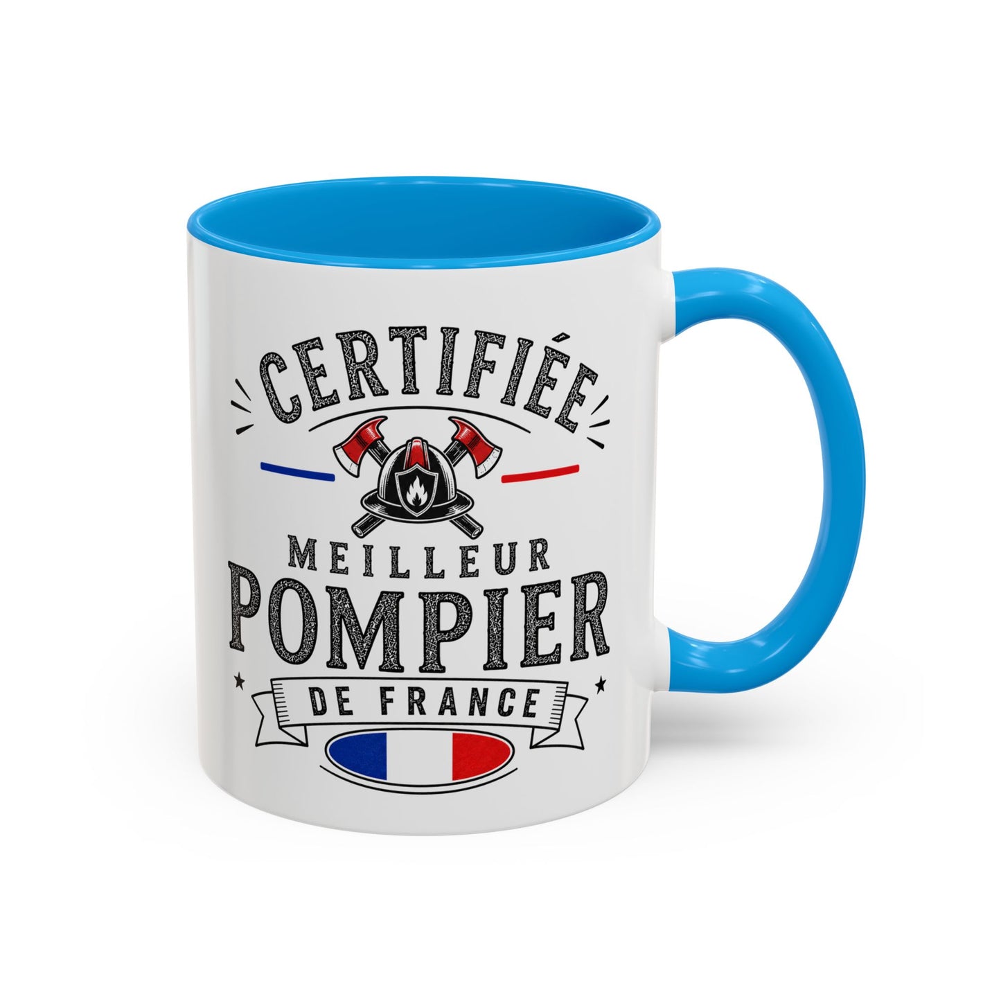 Mug Pompier Homme – Certifié Meilleur Pompier de France – Tasse Humour Métier – Cadeau Original Pompier