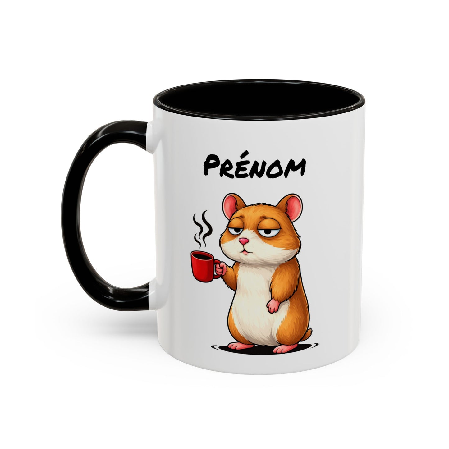 Mug Hamster Personnalisable 325ml – Tasse Café Humour Fatigue Matin Mignon Cadeau