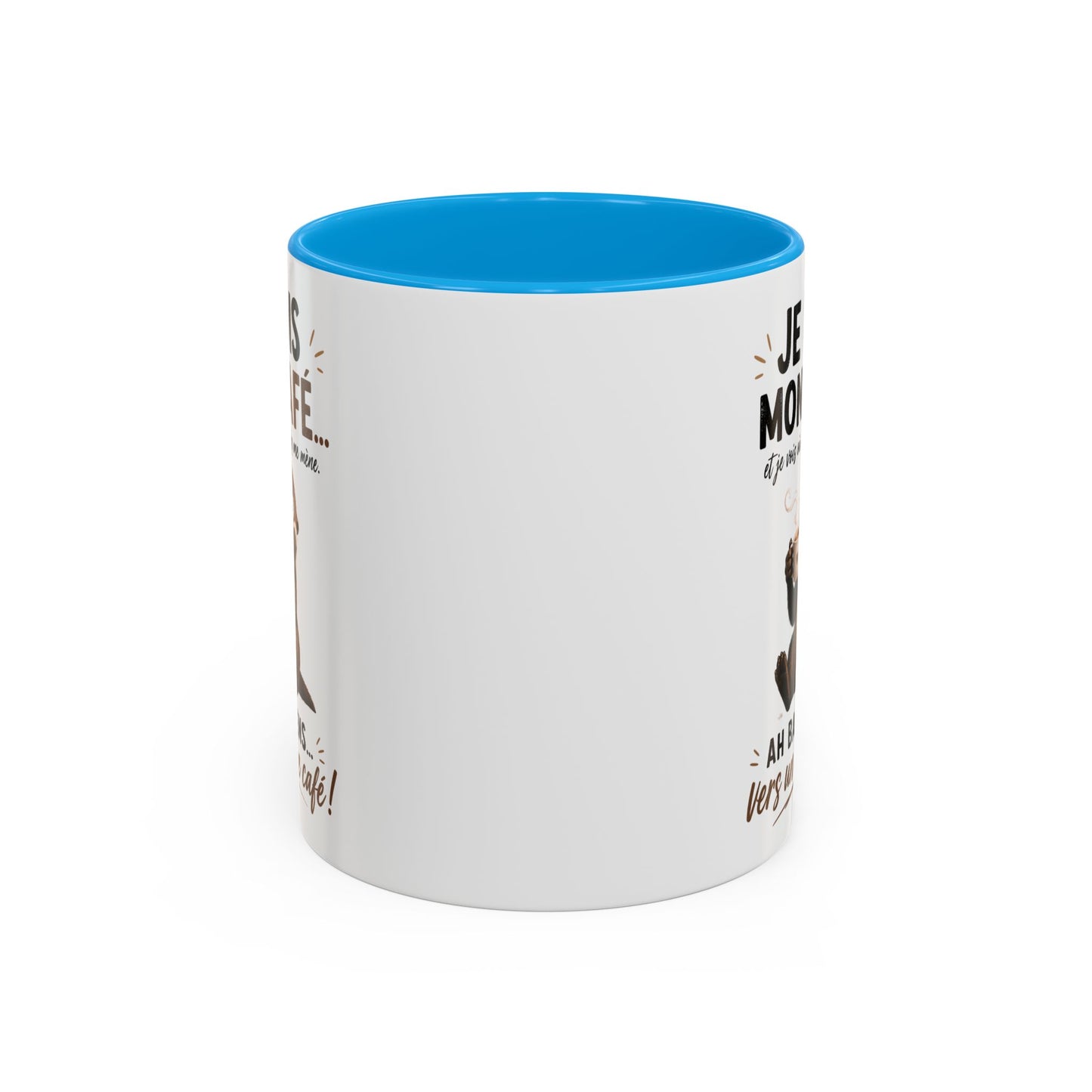 Tasse Je Bois Mon Café Et Je Vois Où La Journée Me Mène – Mug Humour Café Loutre – Cadeau Homme Femme 325ml