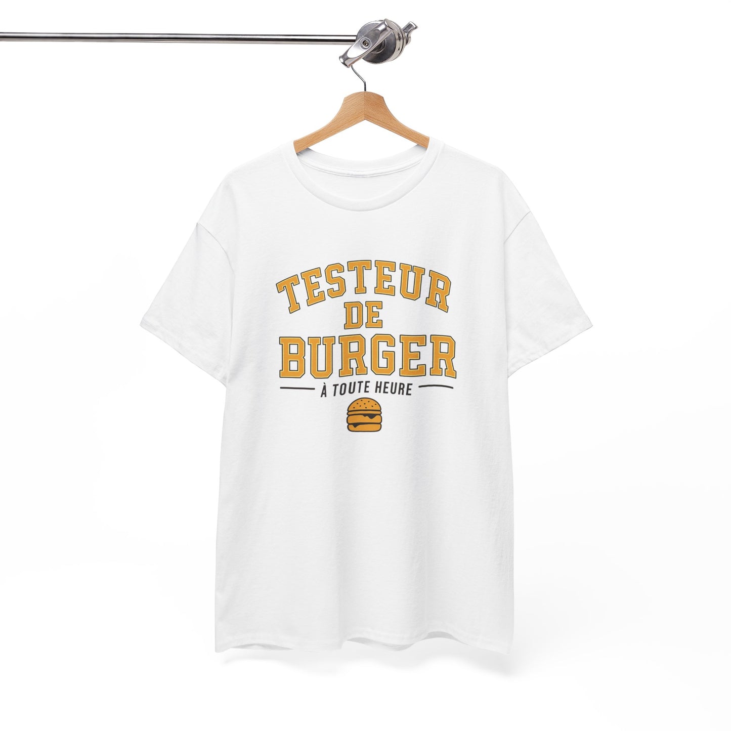 T-Shirt Testeur de Burger Humoristique – Tee Shirt Homme Amateur Burger Fast Food Idée Cadeau Gourmand Street Food