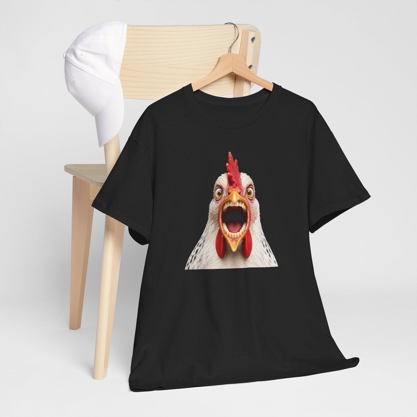 Tee-Shirt Humour Homme et Femme – Poule Drôle Expression Surprenante – Idée Cadeau Original Amateur Animaux Ferme Anniversaire