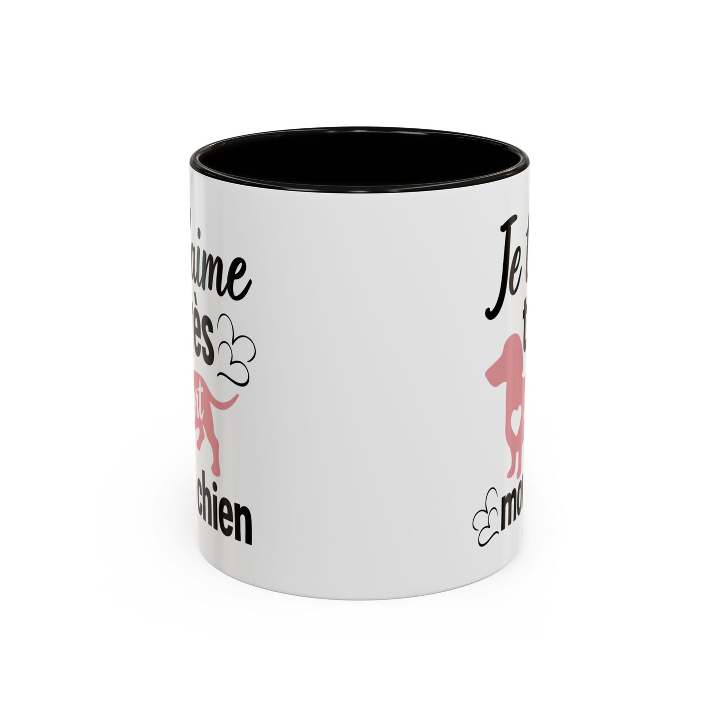 Mug Teckel Homme et Femme – Tasse Chien pour Maître et Maîtresse – Cadeau Amoureux des Chiens et Animaux – Idée Cadeau Propriétaire de Teckel – 325 ml Noir Bleu Rouge