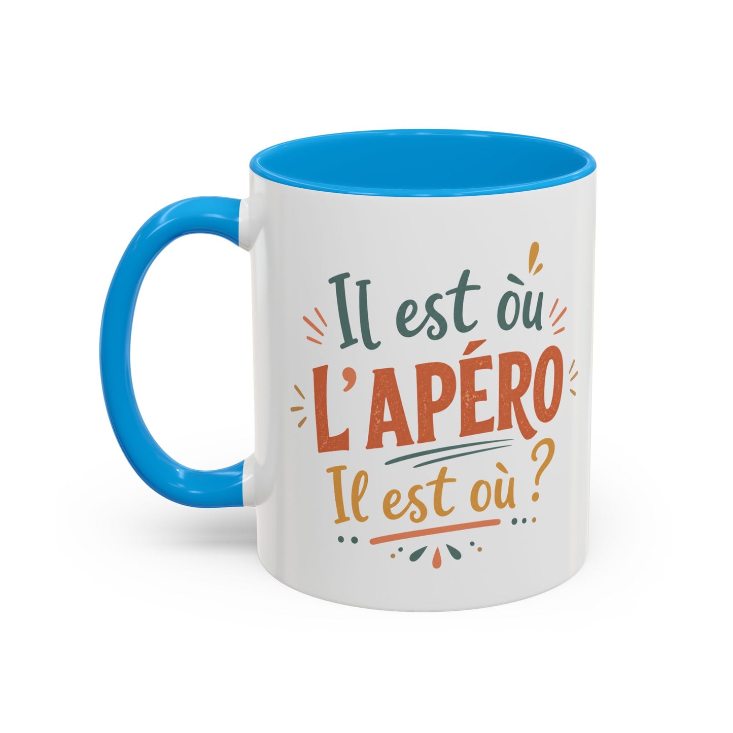 Mug Apéro Homme Humour – Tasse “Il est où l’Apéro ?” – Cadeau Original Soirée Amis Bière Vin 325ml