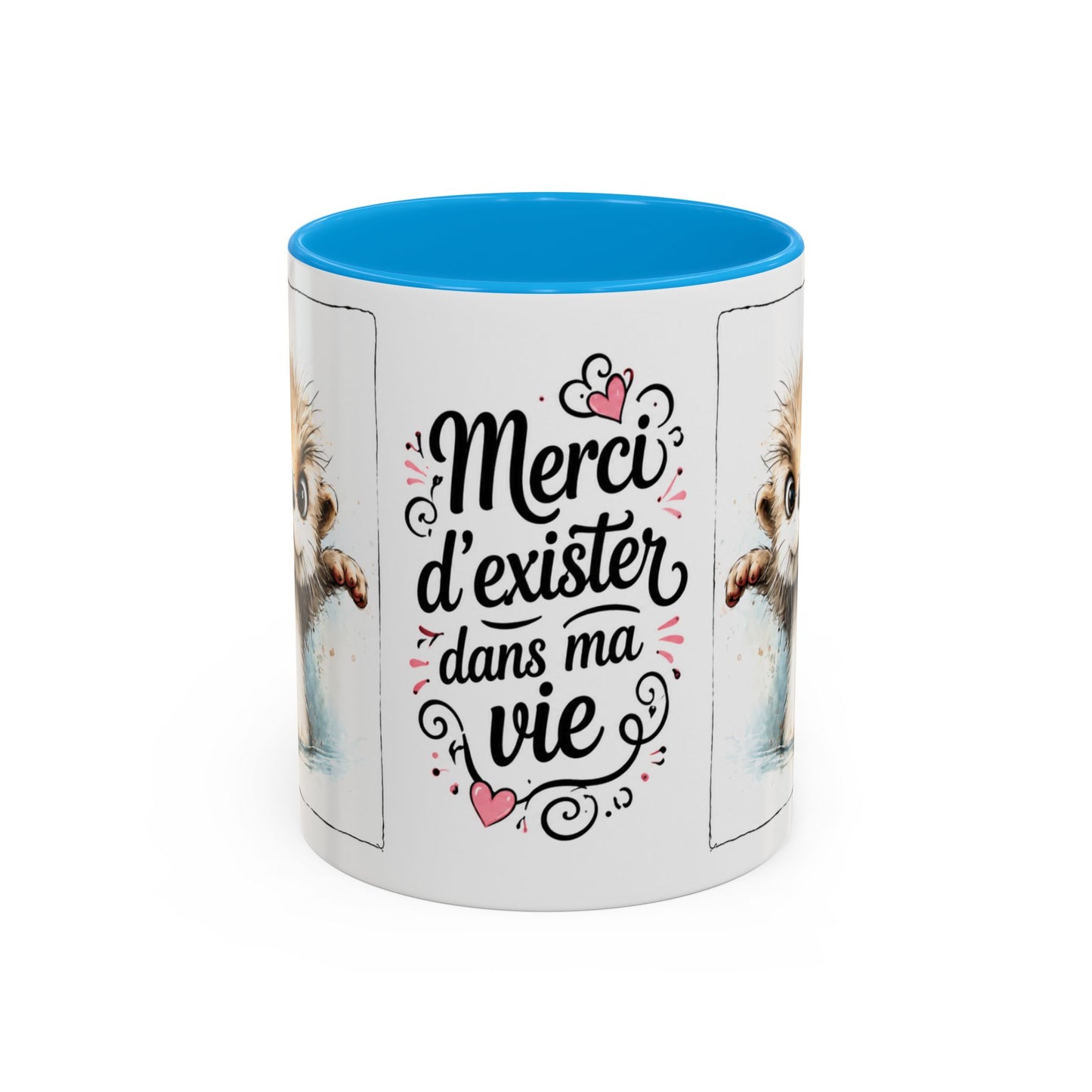Tasse Merci D’Exister Dans Ma Vie – Mug Loutre Adorable – Cadeau Amour Amitié Homme Femme 325ml