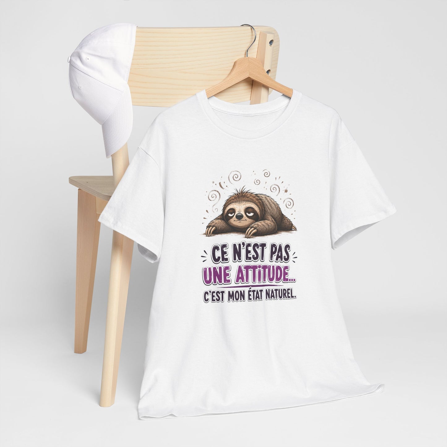 Tee-Shirt Humour Homme et Femme – Paresseux Drôle Fatigué Détente – Idée Cadeau Original Anniversaire