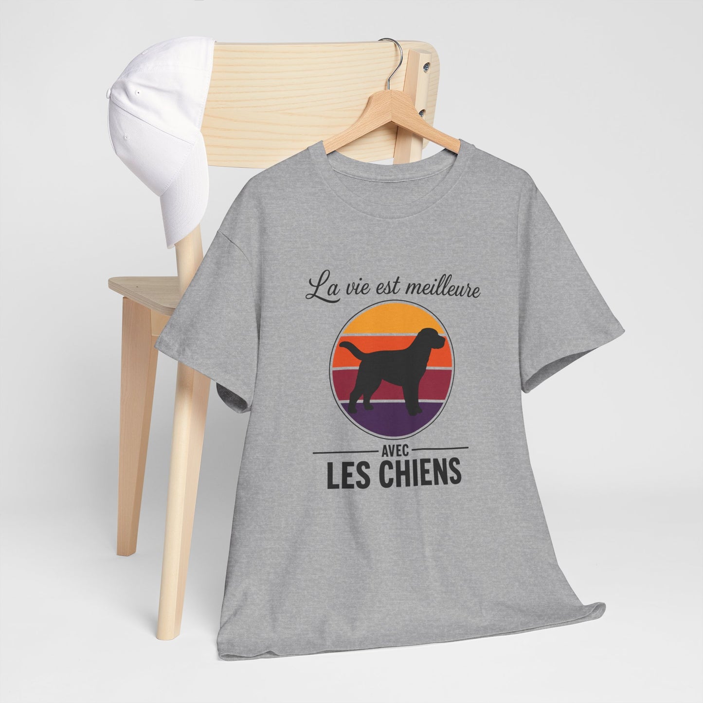 T-Shirt Chien Homme et Femme – Cadeau Amoureux des Chiens – Passion Animaux Compagnon Canin – Idée Cadeau Maître Maîtresse Chien