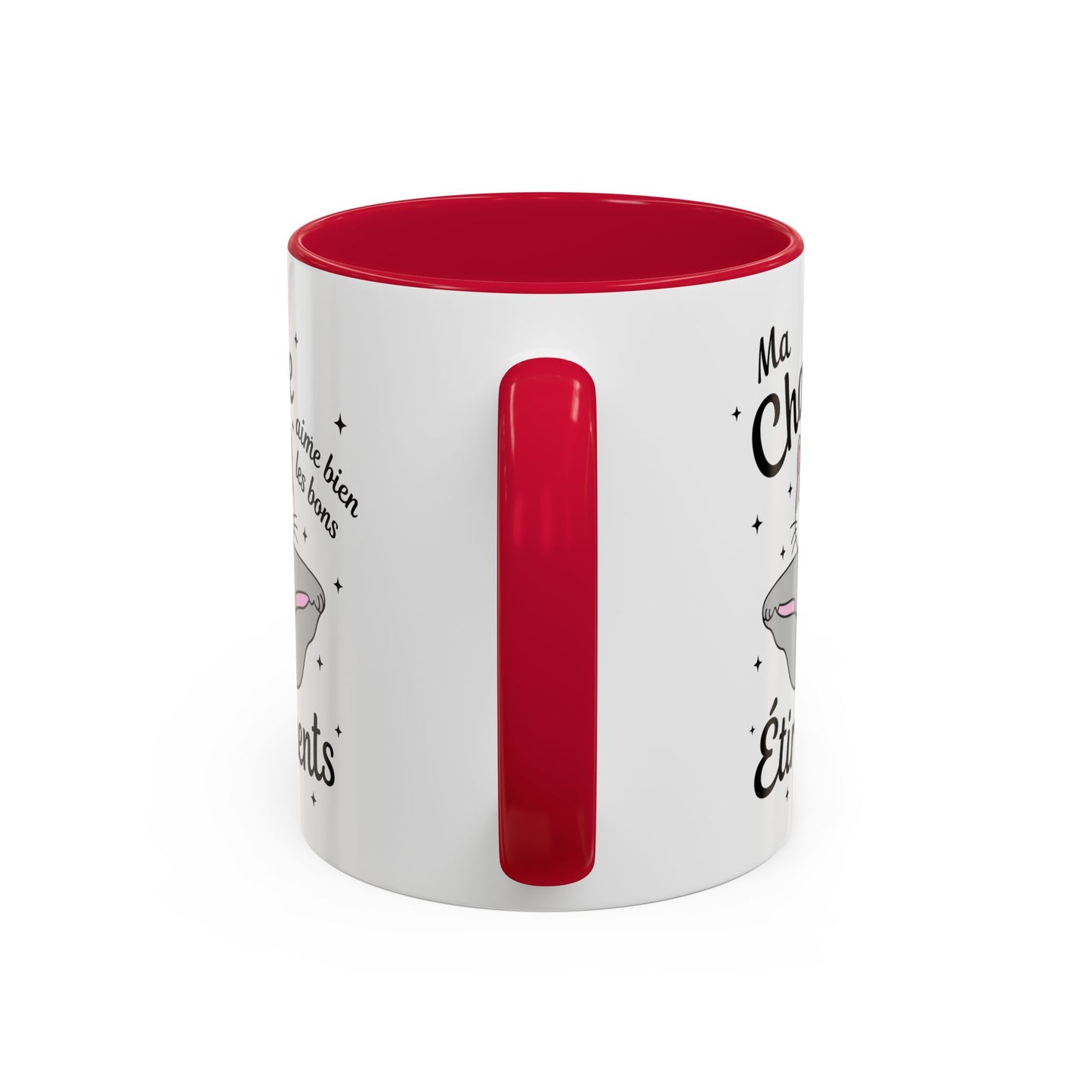Tasse Humour Femme – Mug Drôle Chat Yoga Étirements – Cadeau Original pour Femme Amie Collègue Anniversaire 325 ml
