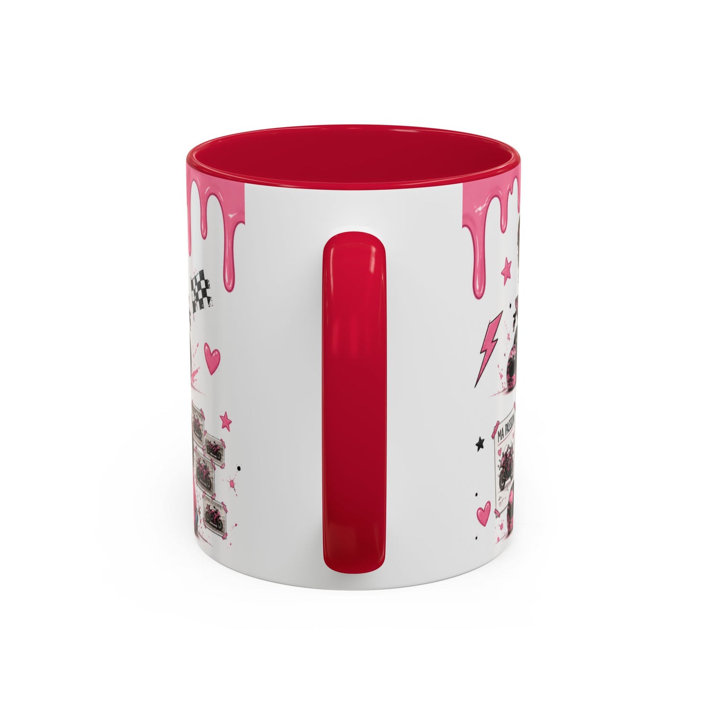 Tasse Juste Une Fille Qui Adore Les Motos – Mug Moto Rose Fille et Univers Racing Kawaii – Céramique 325ml