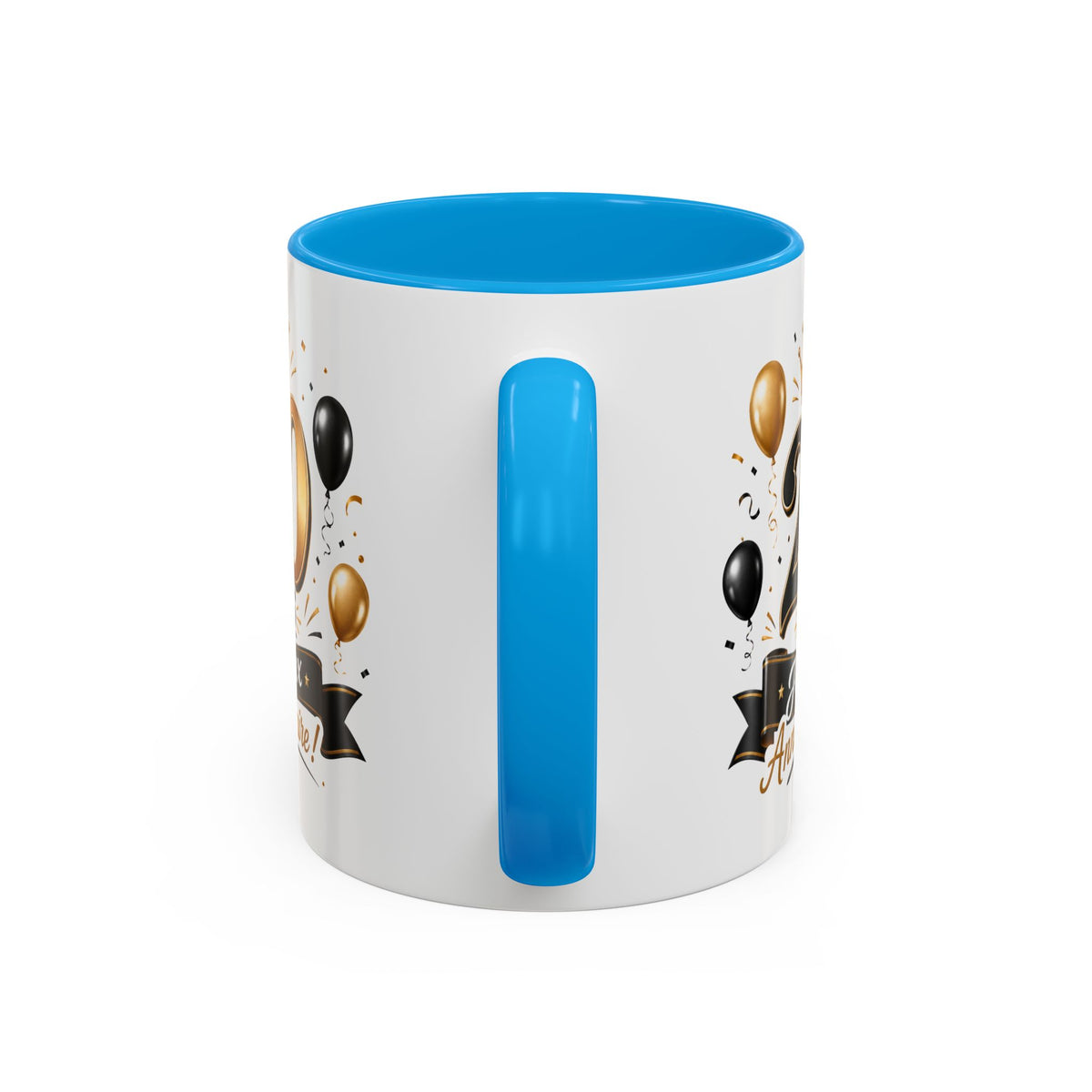 Mug Joyeux 20 Ans – Tasse Anniversaire 20 Ans – Cadeau Original pour Femme Homme – Idée Cadeau 20e Anniversaire Noir Bleu Rouge