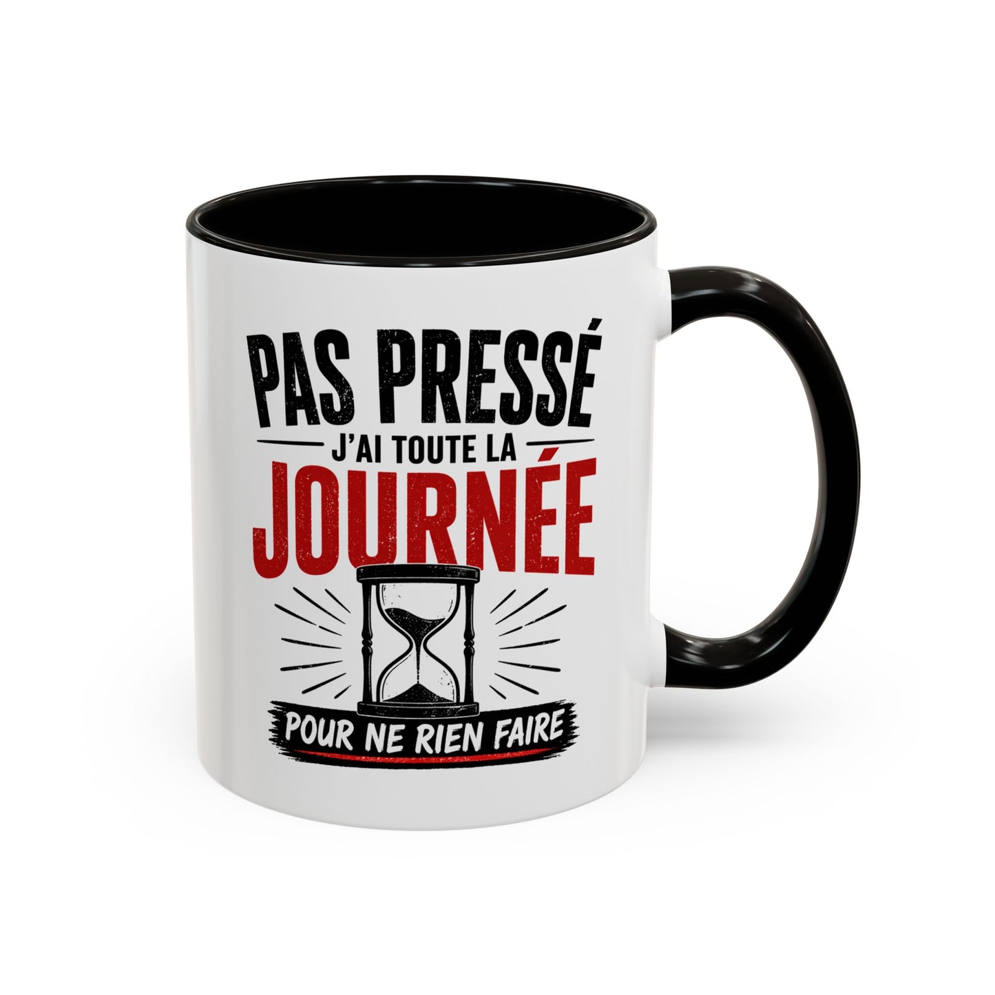 Mug Retraité Humour – Pas Pressé J’ai Toute la Journée – Cadeau Drôle Retraite Homme Femme 325ml