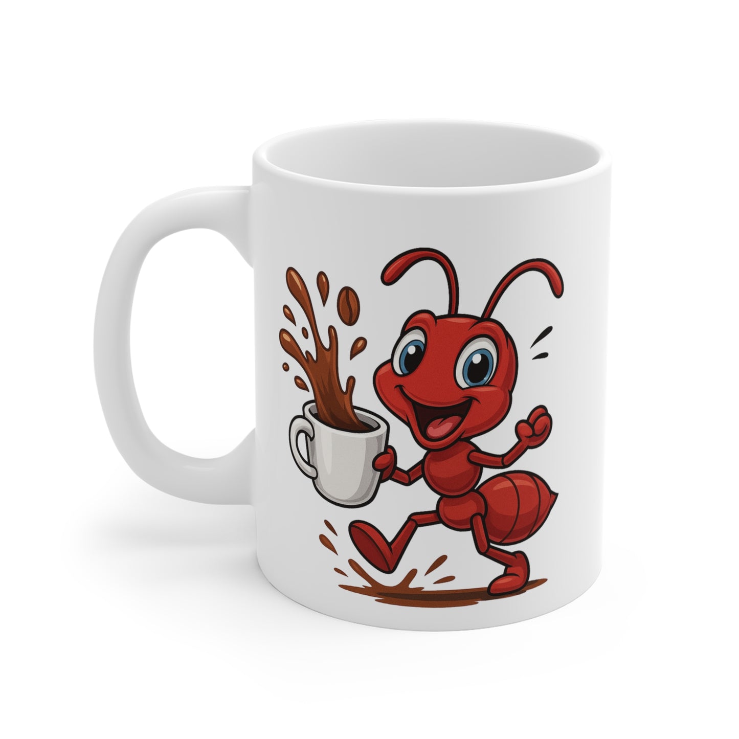 Tasse Fourmi Café – Mug Insecte Cartoon Rigolo Céramique 325ml – Cadeau Original pour Amateur de Café